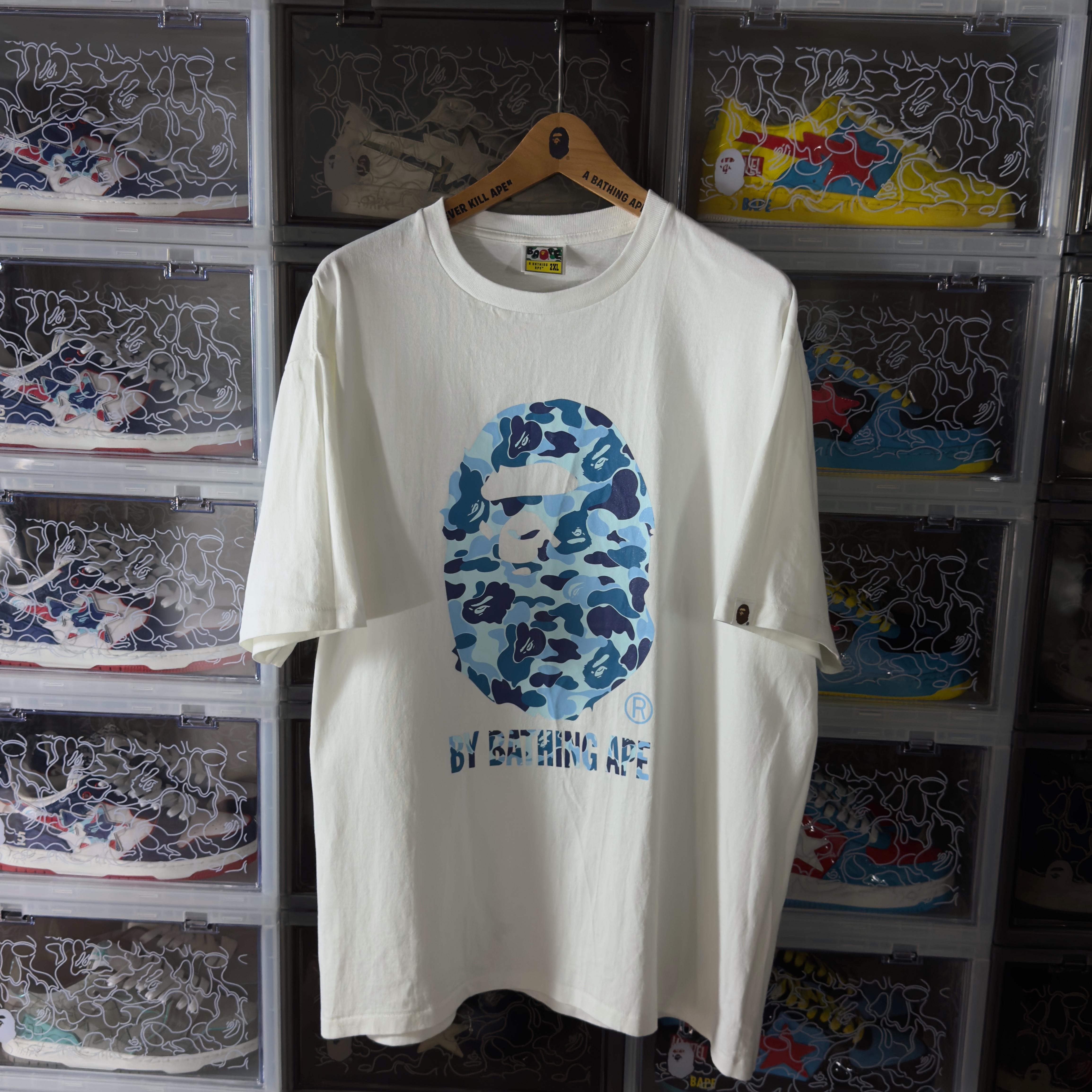 (XXL) Bape ABC Camo By Bathing Ape Tee White/Blue