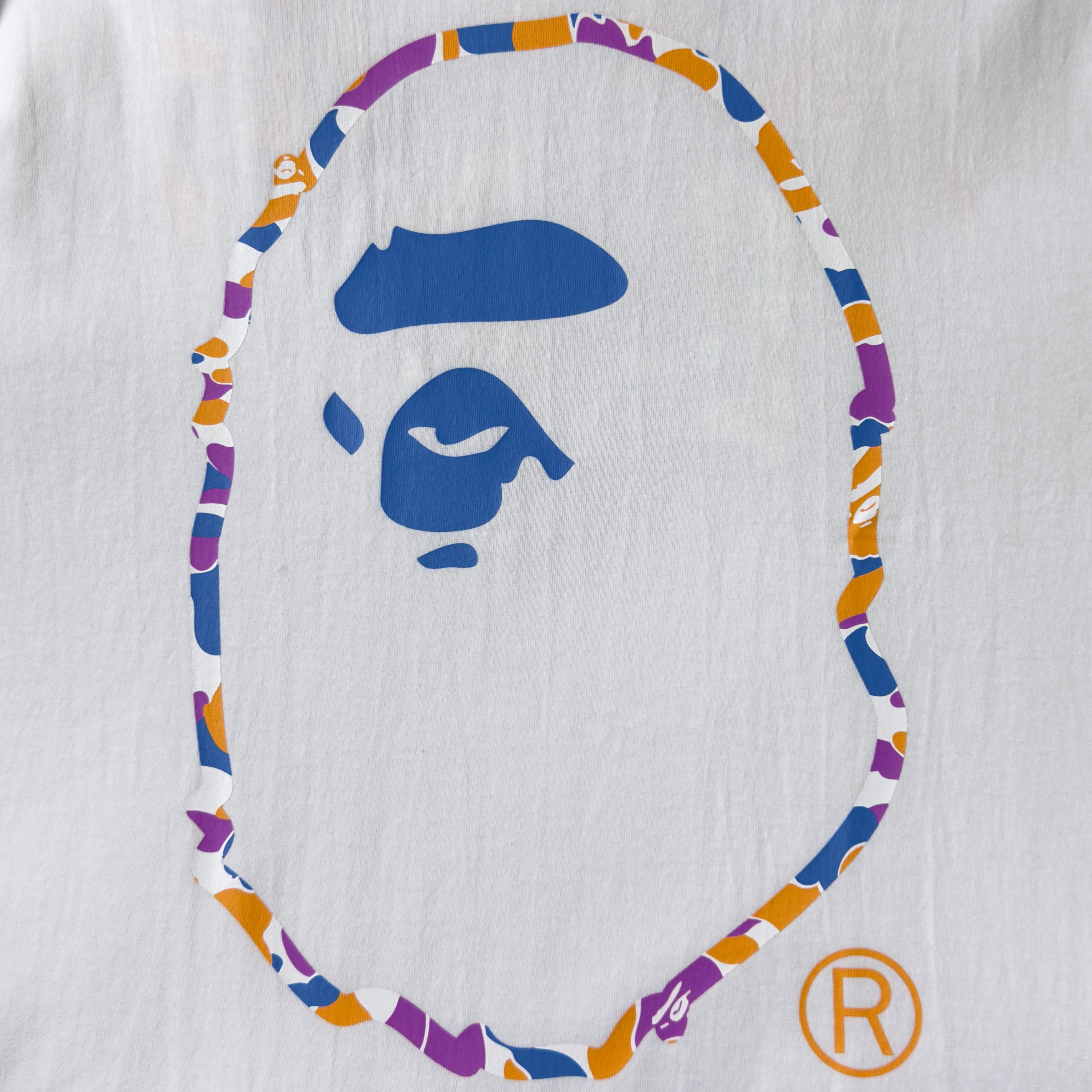 (L) Bape Los Angeles Store Big Ape Head Tee White 2024