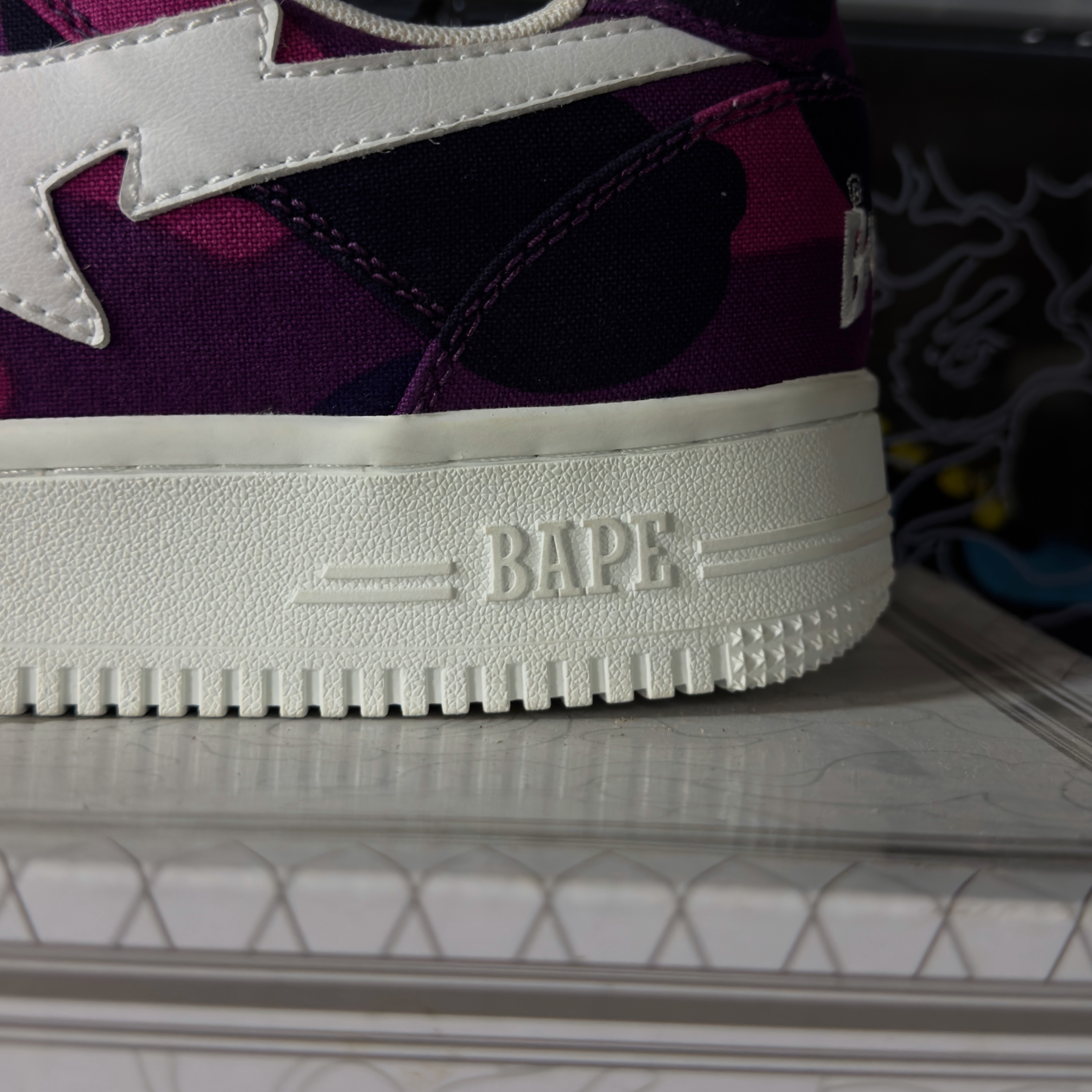 (44) A Bathing Ape Bapesta Color Camo Purple