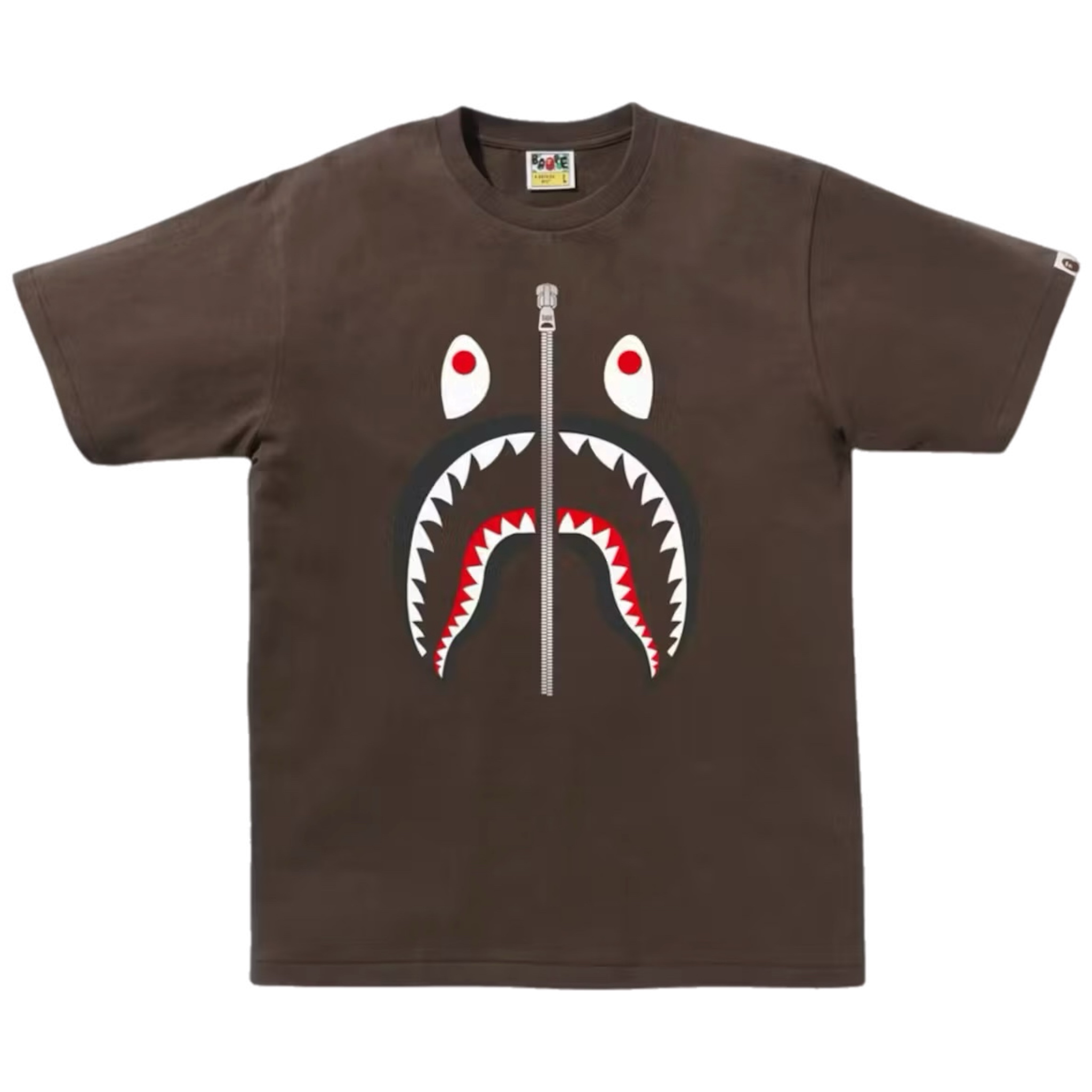 (S/M/L) Bape Shark Tee Brown 