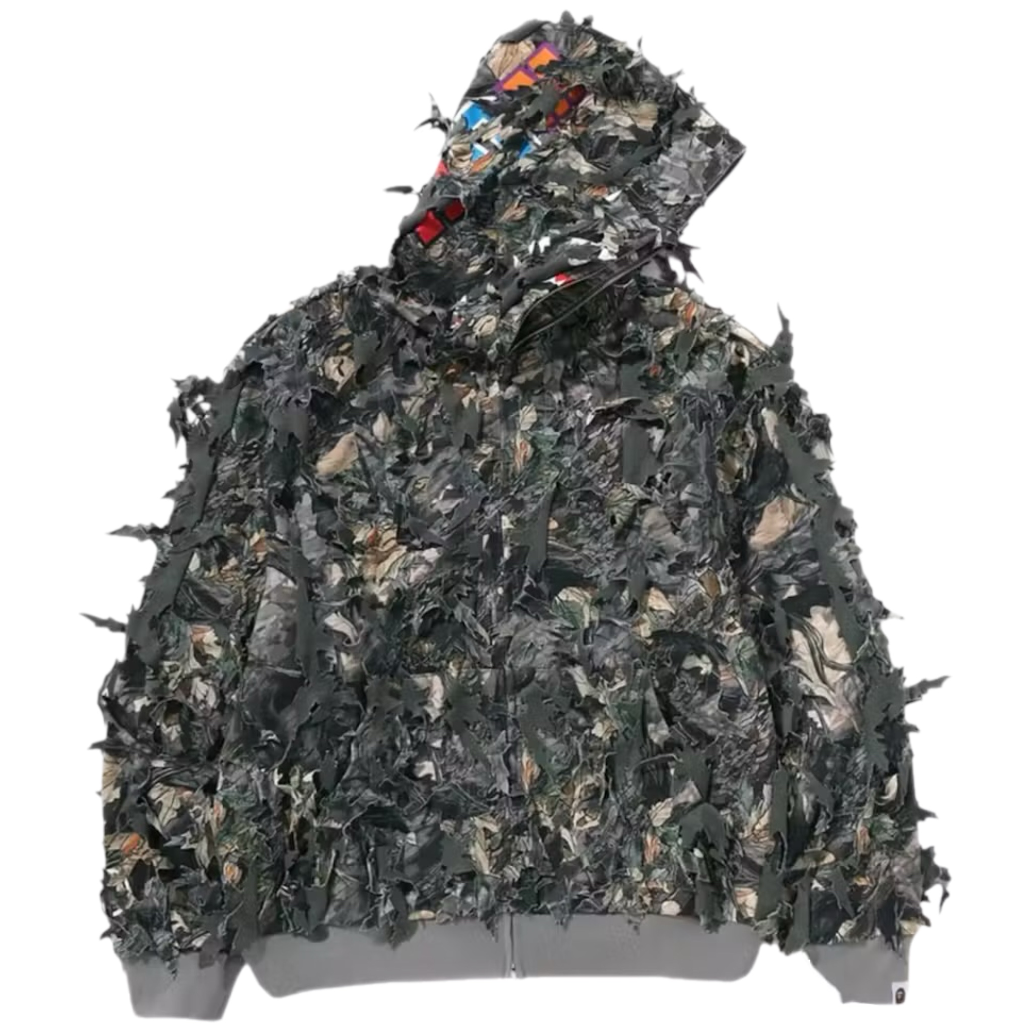 (XL) Bape Tree Edge Camo Laser Cut Cropped Shark Full Zip Hoodie 2025