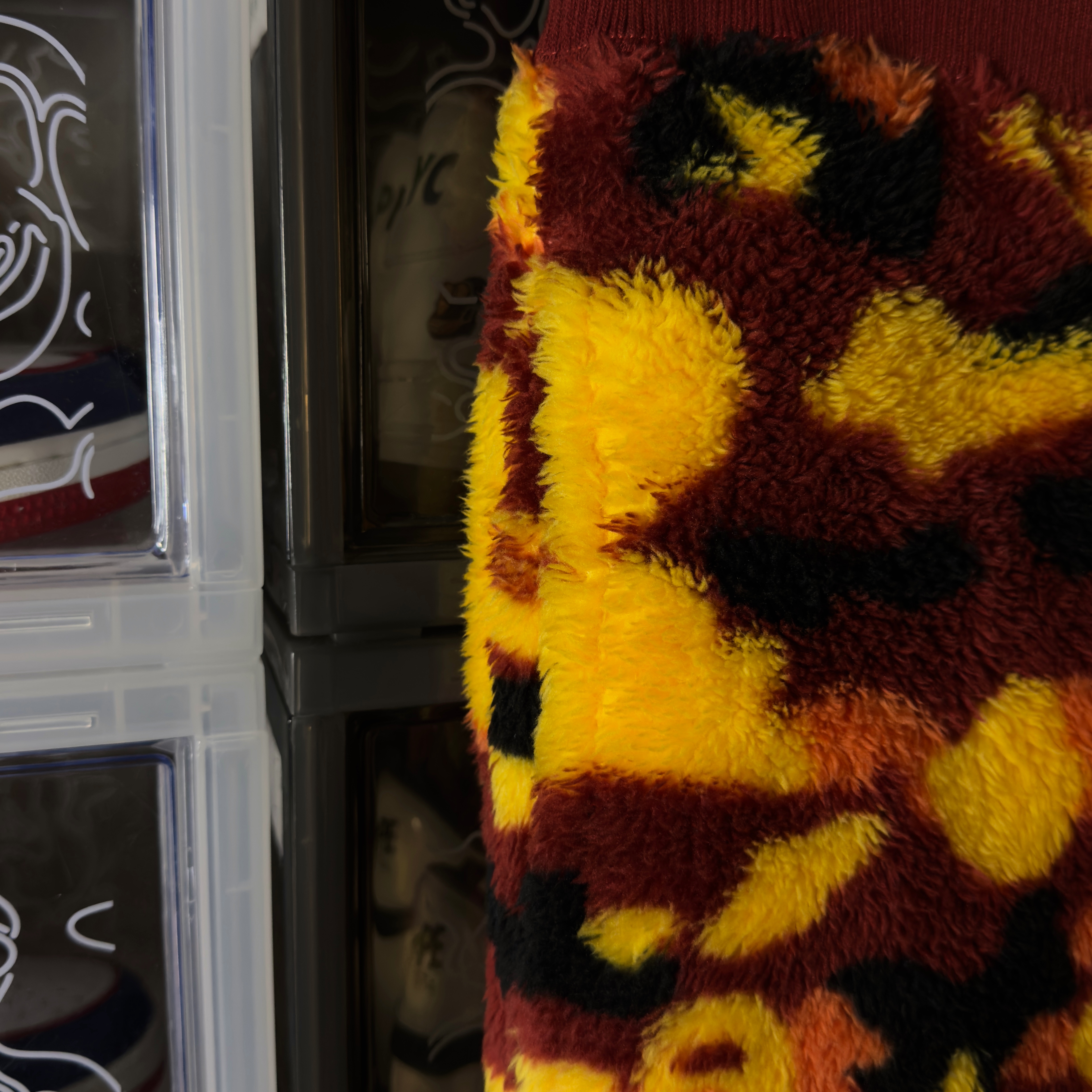 (L) Bape 1st Camo Boa Pants Orange 2018 