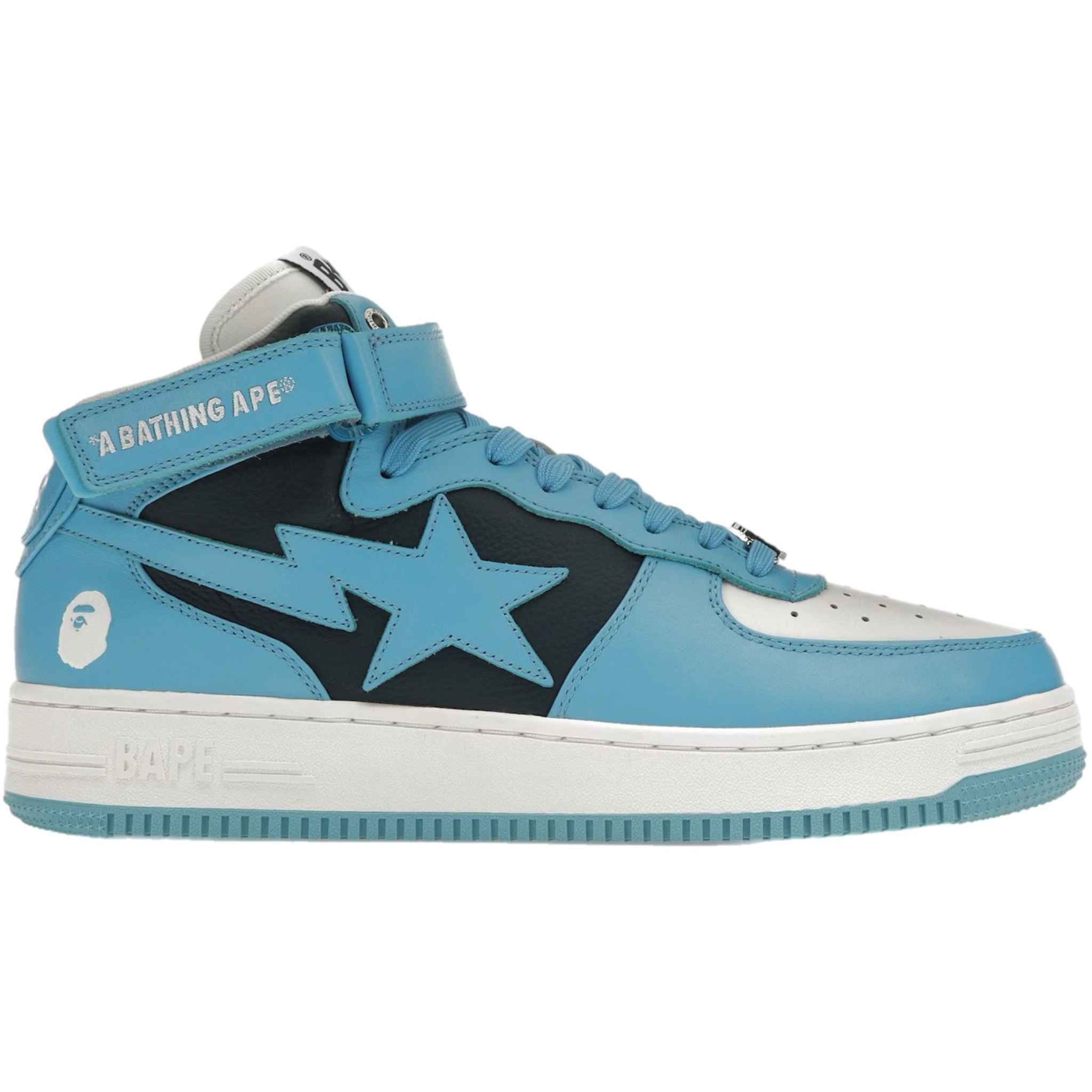 (41) A Bathing Ape Bapesta Mid Sax 2022