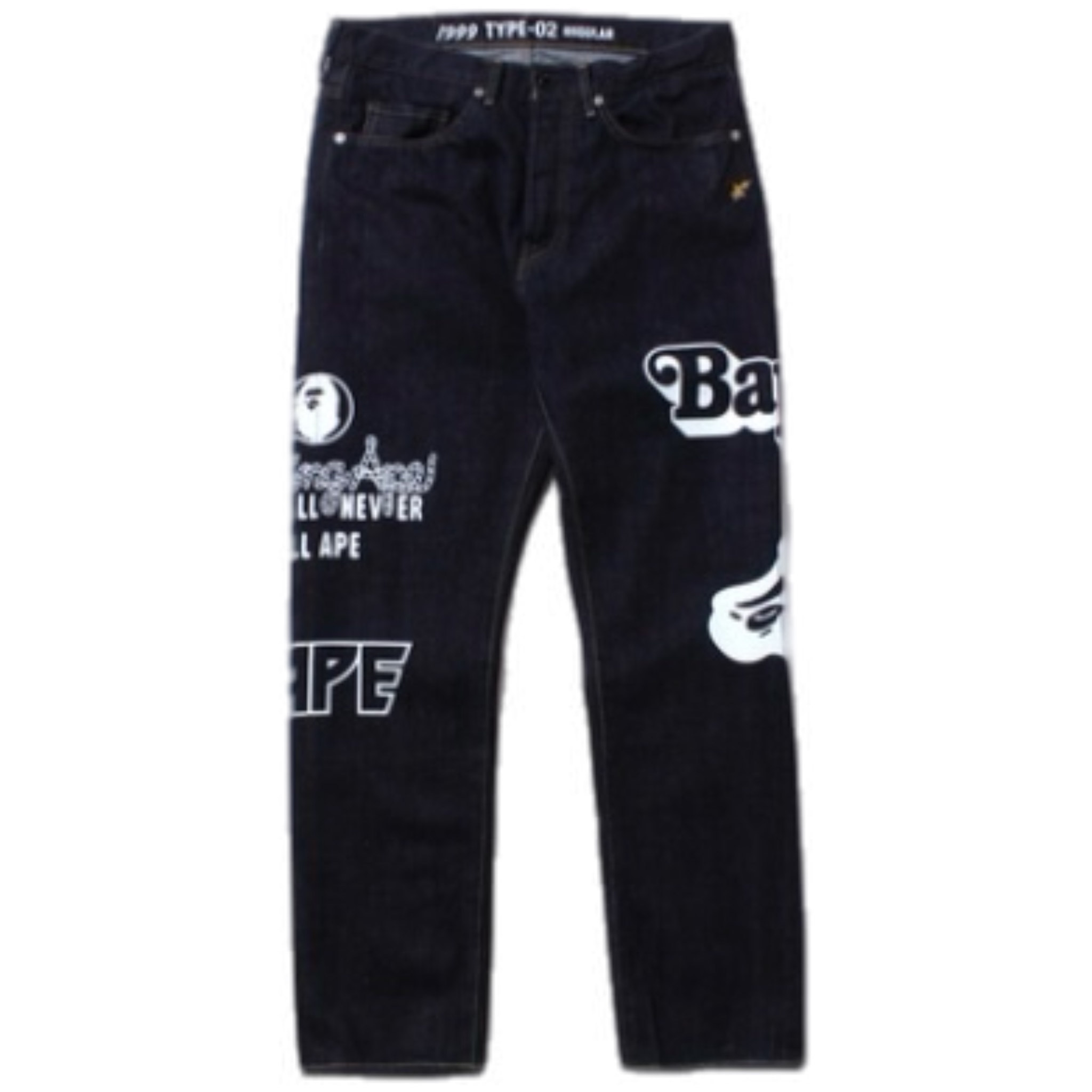 (L) Bape 1999 Type-02 Print Regular Jeans 2015 