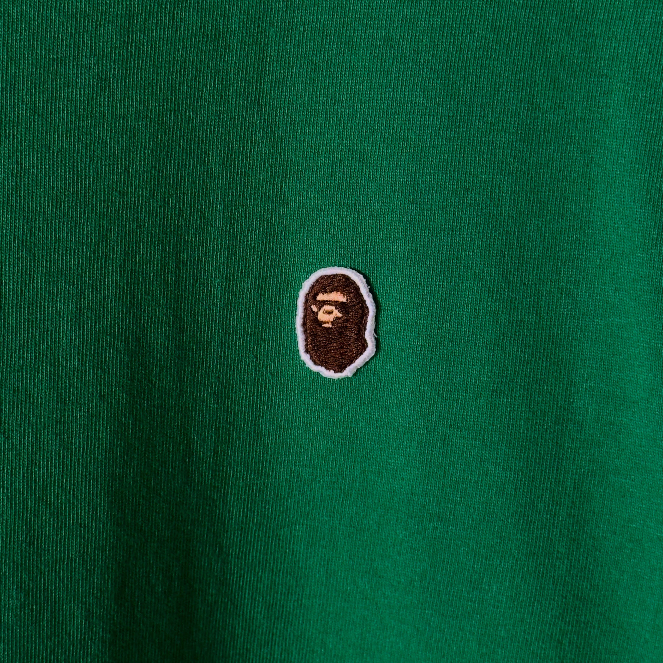 (S) Bape Ape Head One Point L/S Tee Green