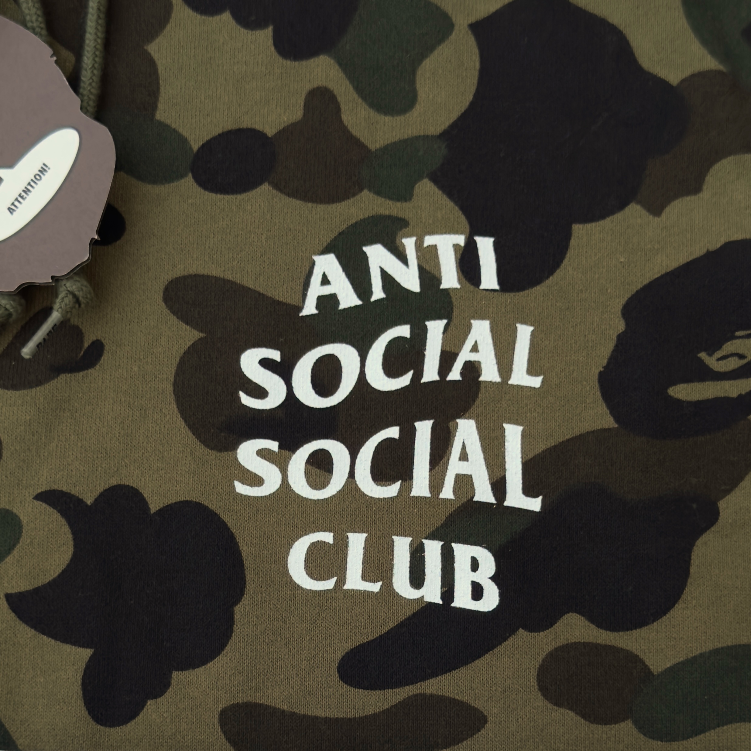(L) Bape x ASSC 1st Camo Hoodie Green 2017
