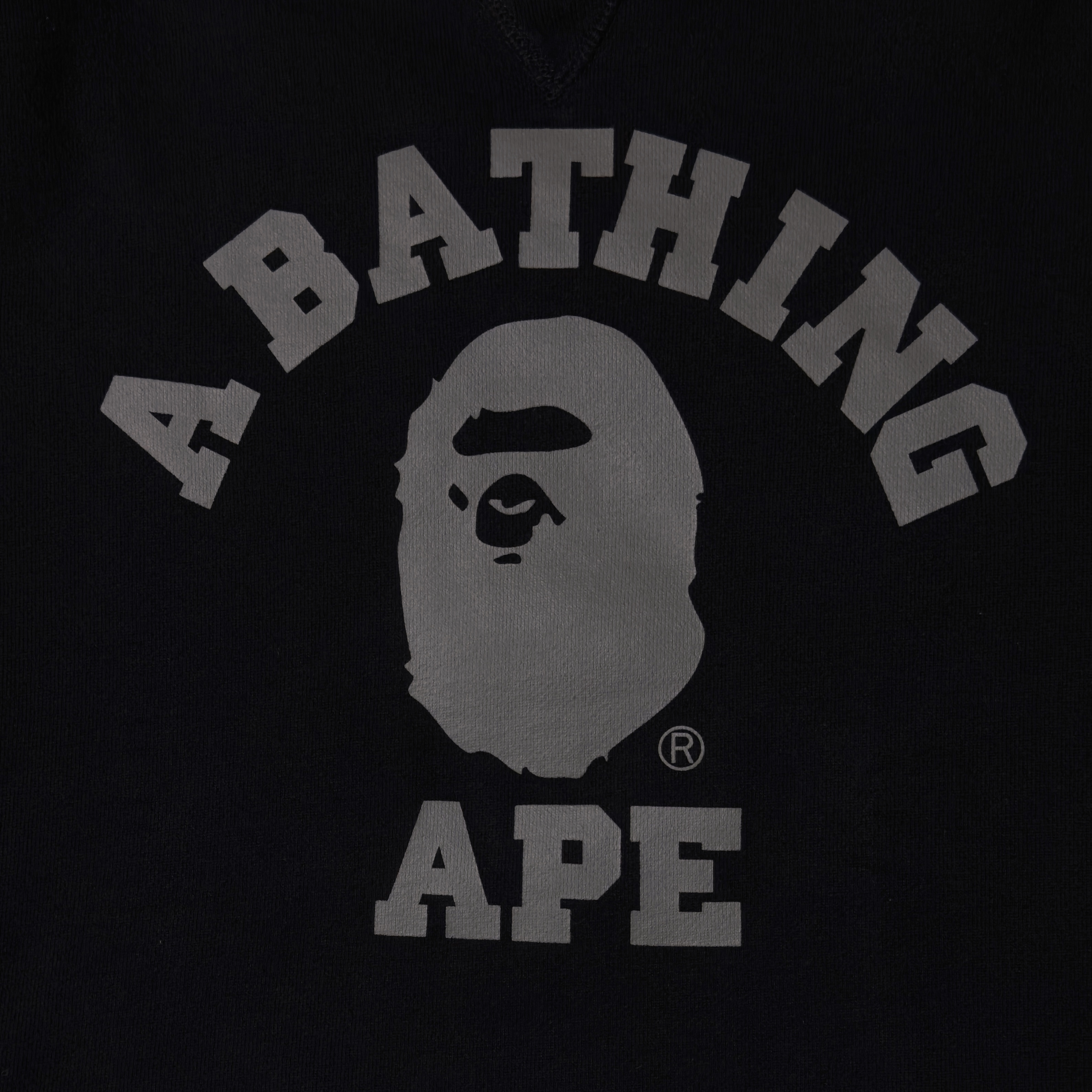 (M) Bape College Heavy Weight Crewneck Black 2018