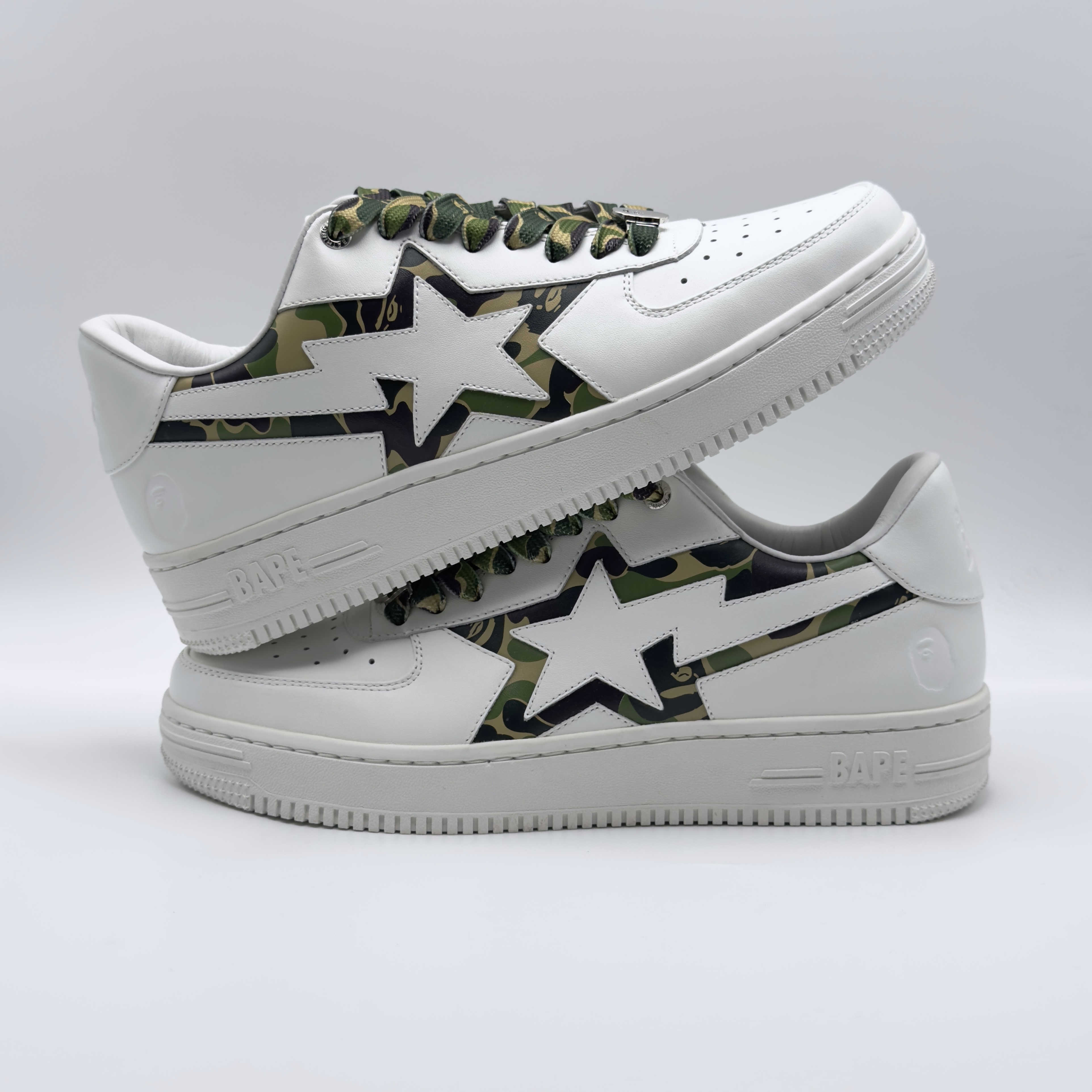 (42,5) A Bathing Ape Bapesta ABC Camo White/Green 2025