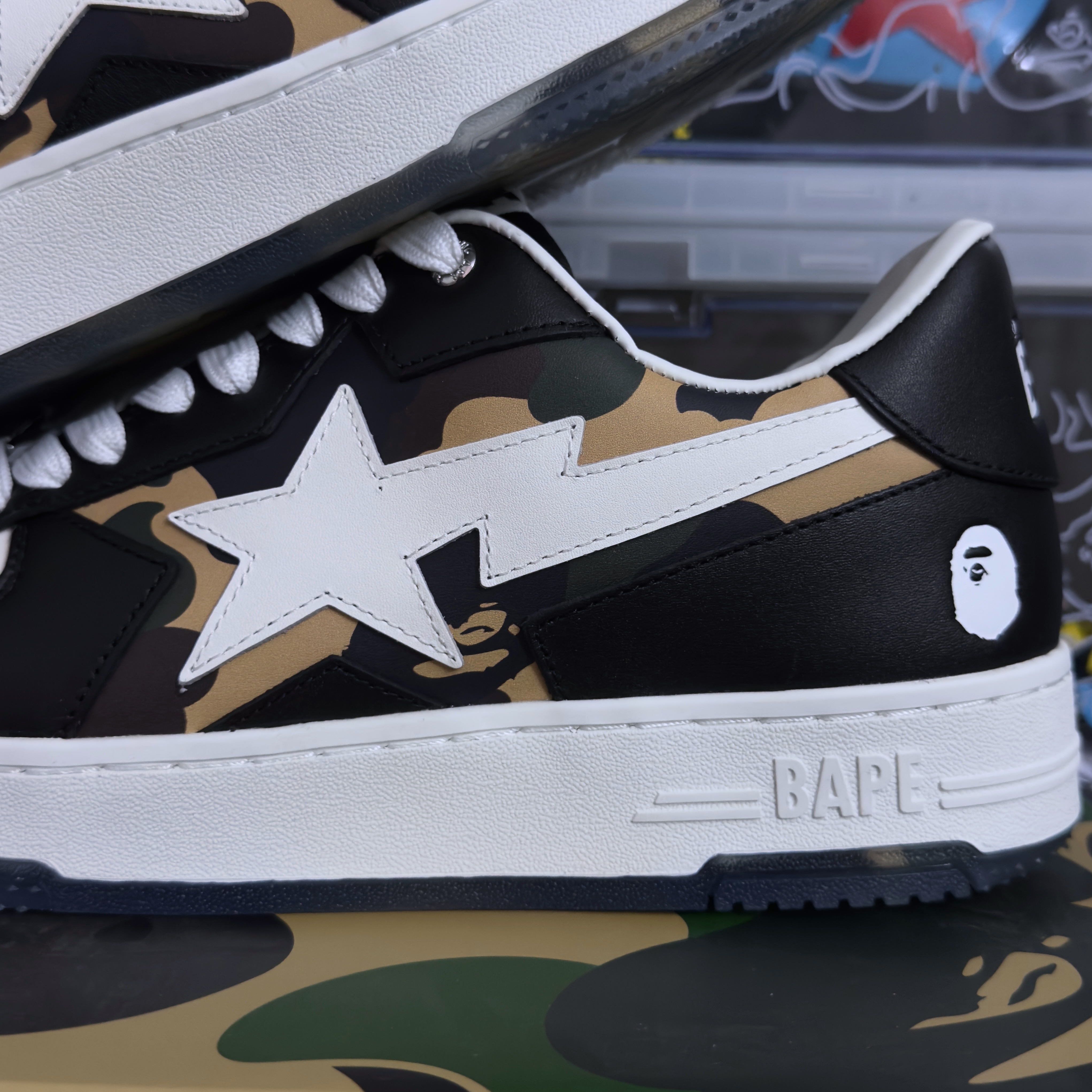 (46) A Bathing Ape Bapesta Icon #2 Black Camo 2025