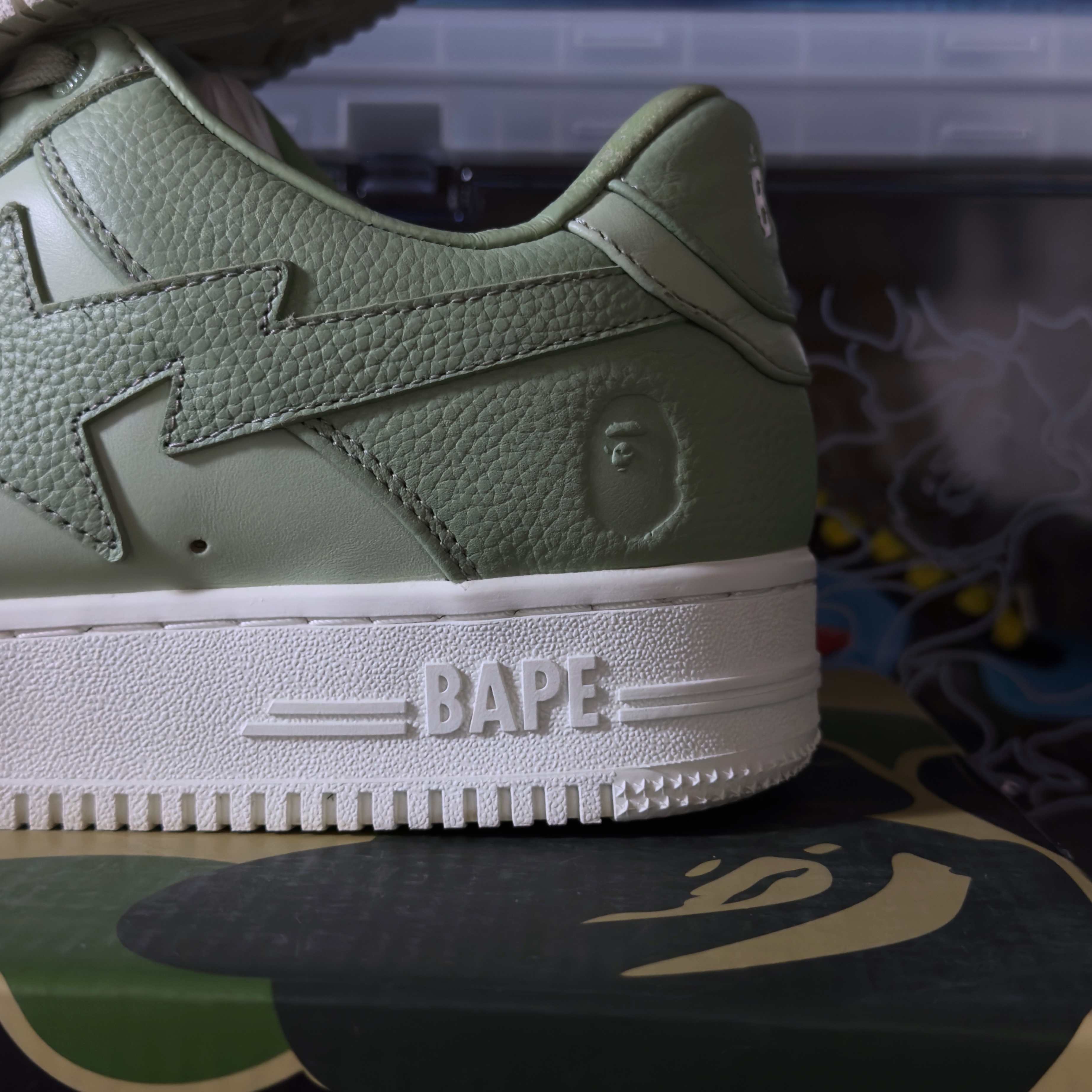 (43) A Bathing Ape Bapesta Green 2023