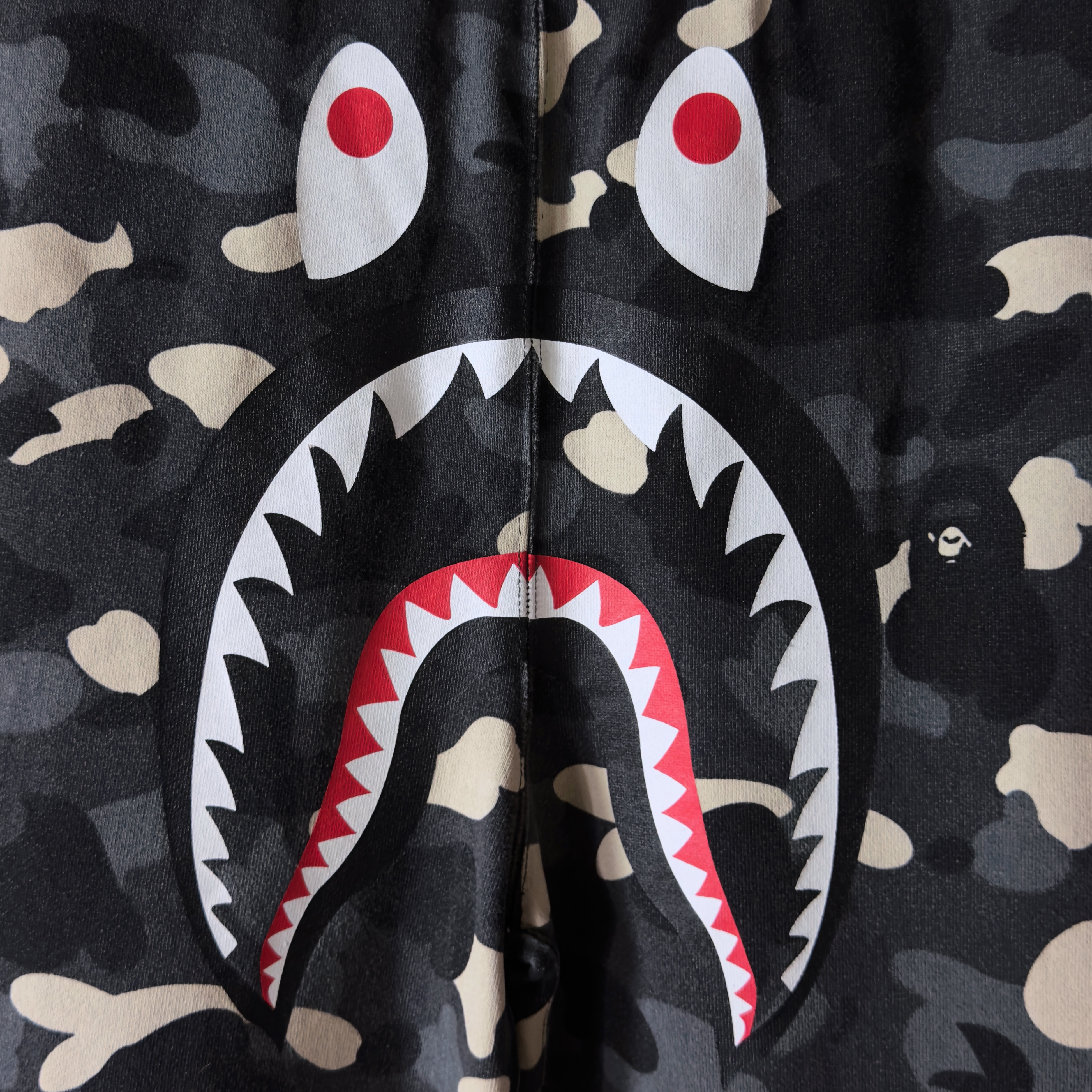 (S) Bape City Camo Shark Sweat Pants Black