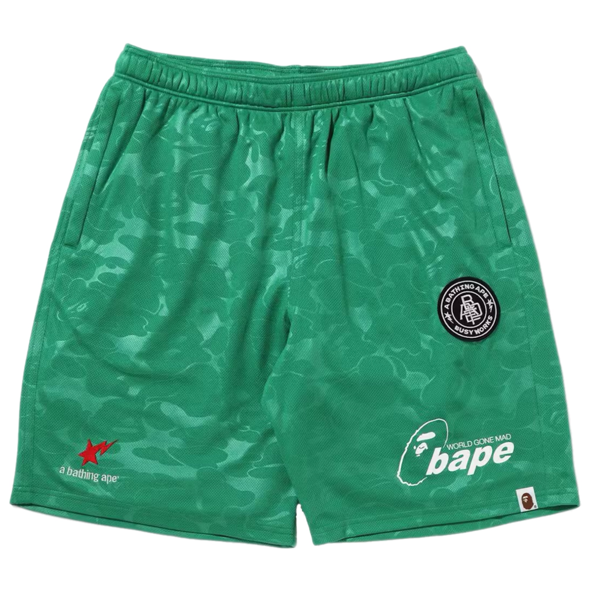(L) Bape Soccer Game Shorts Green 2022