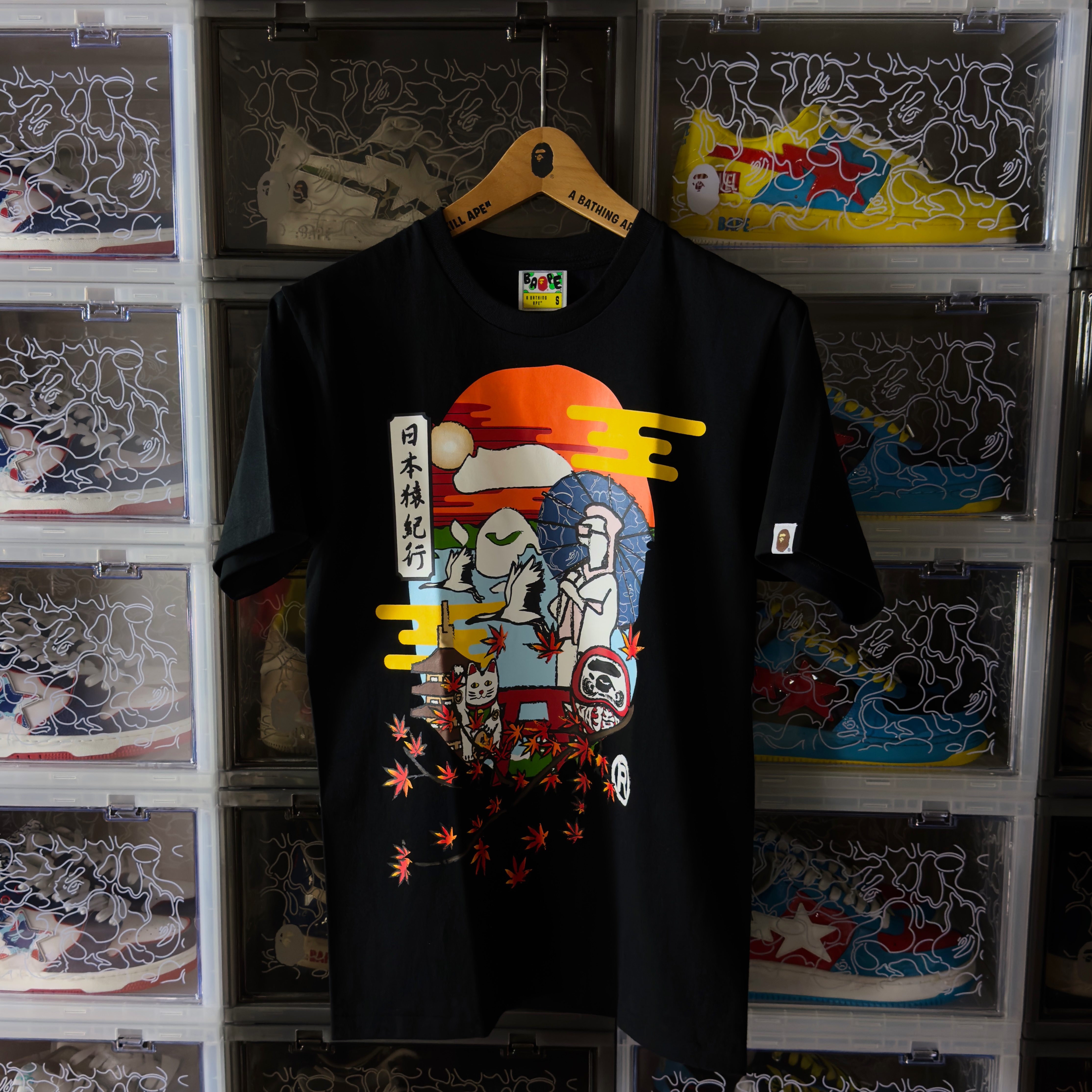 (M) Bape Japan Culture Ape Head Tee Black 2023