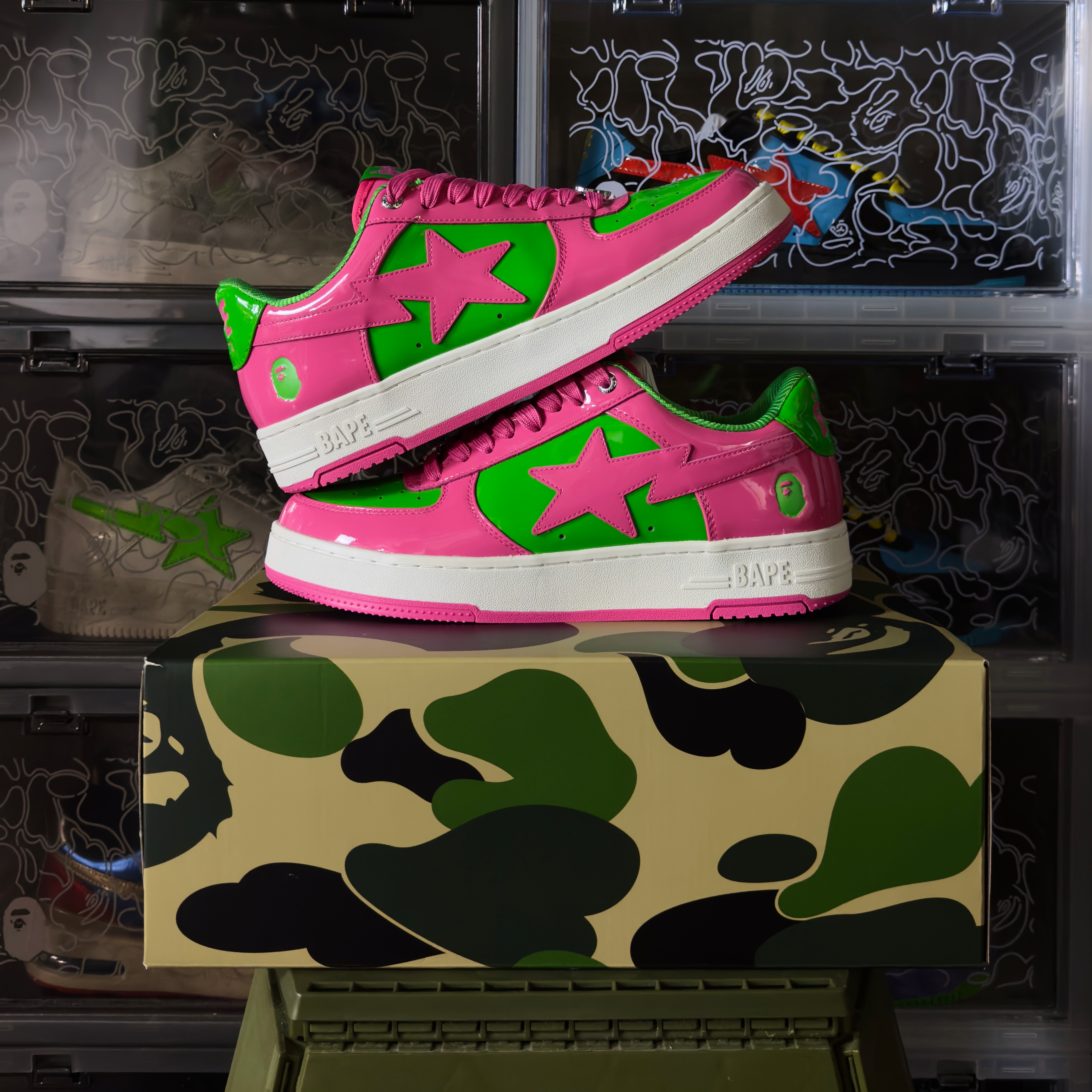 (44) A Bathing Ape Bapesta #1 Pink 2025