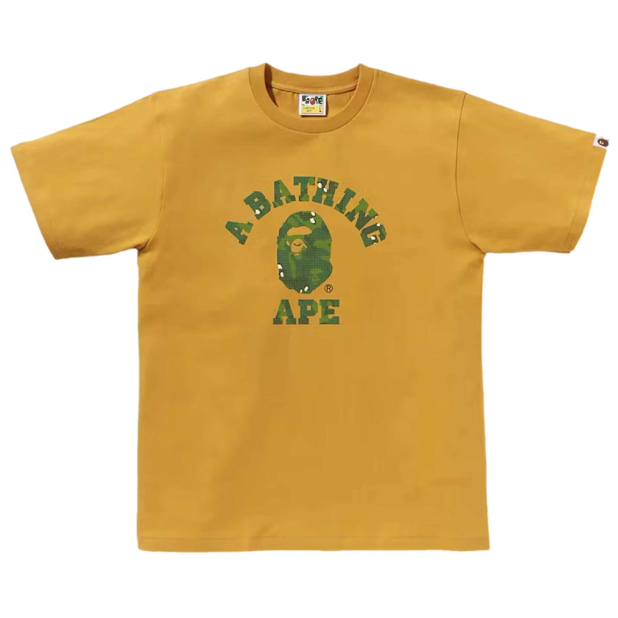 (L) Bape Bitmap College Tee Yellow 2024