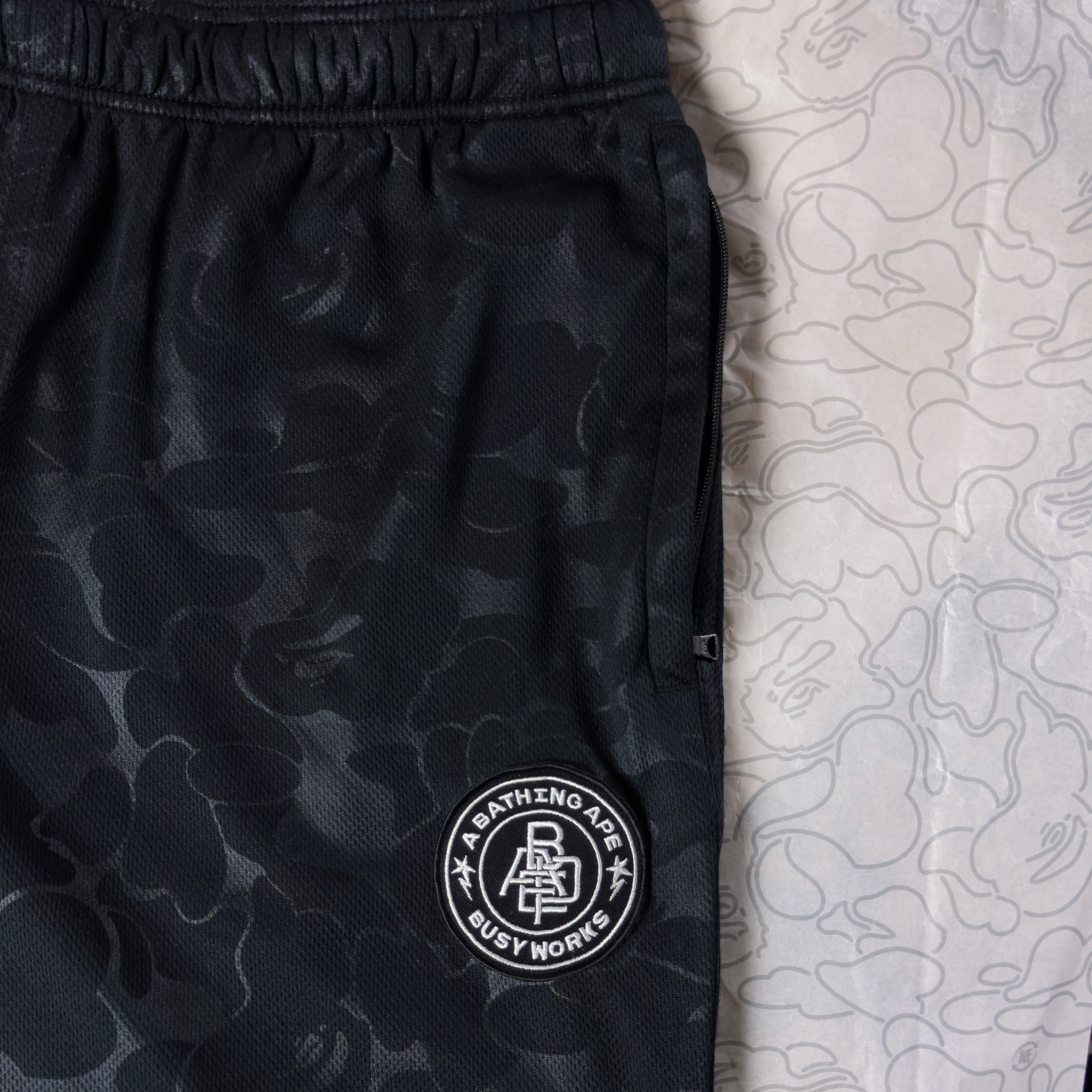 (L) Bape Soccer Game Shorts Black 2022