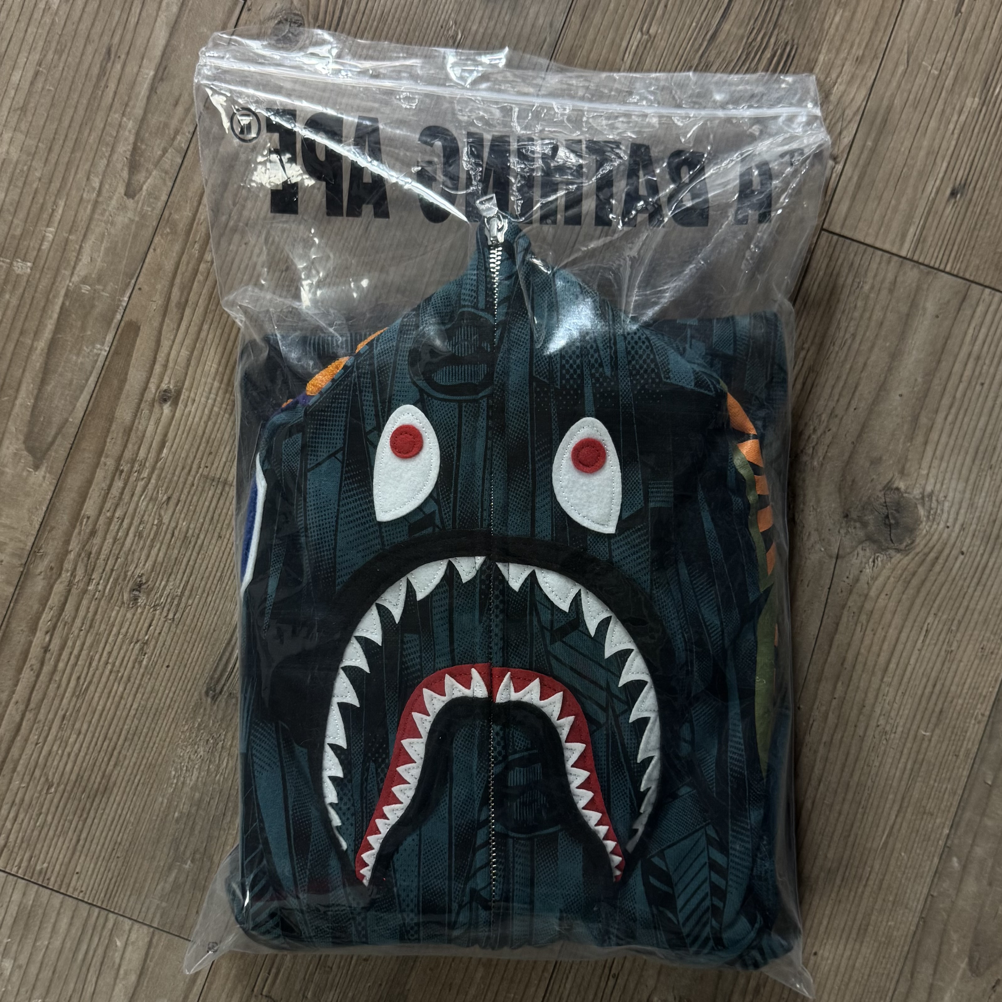 (S) Bape Speed Racer Shark Full Zip Hoodie Blue 2023