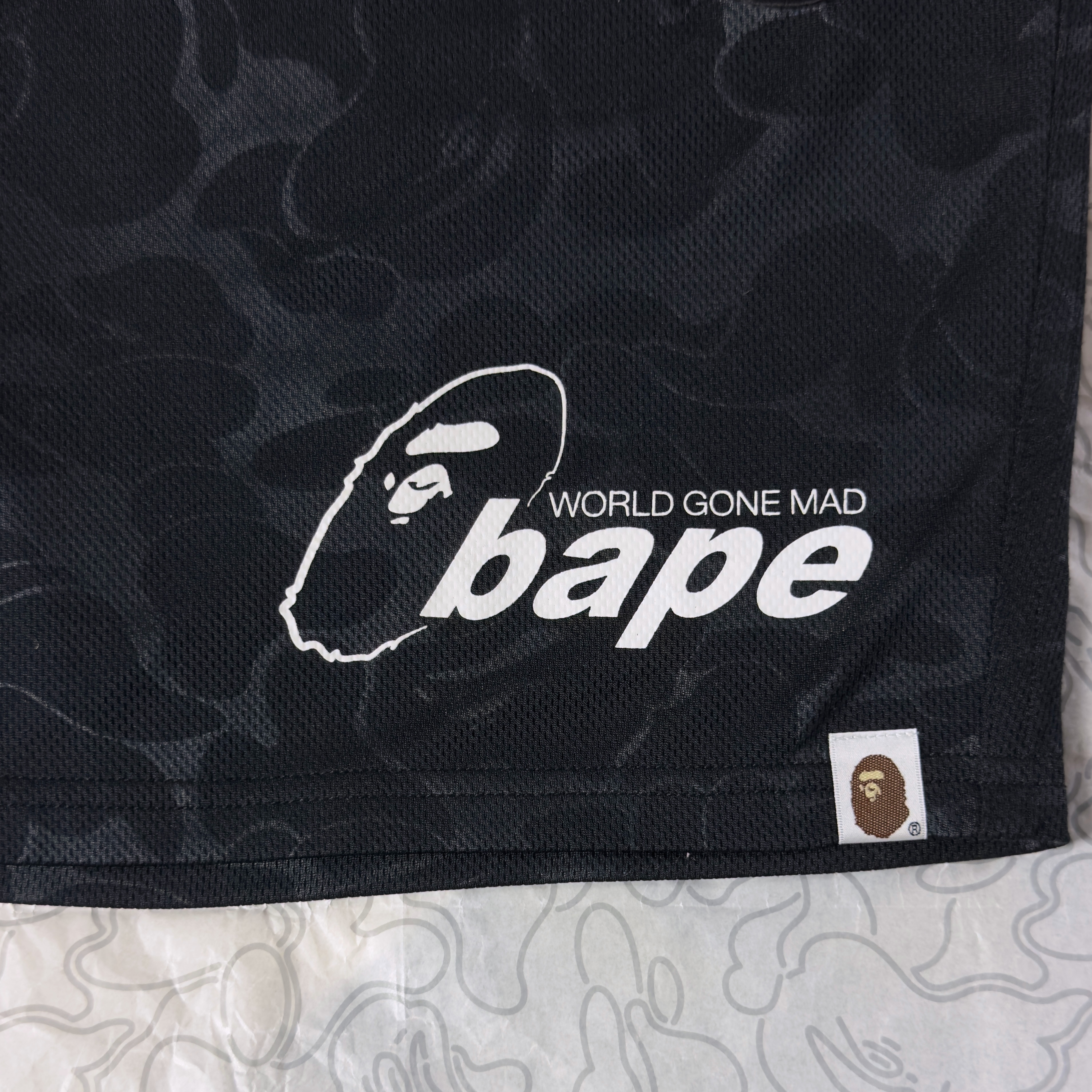 (L) Bape Soccer Game Shorts Black 2022