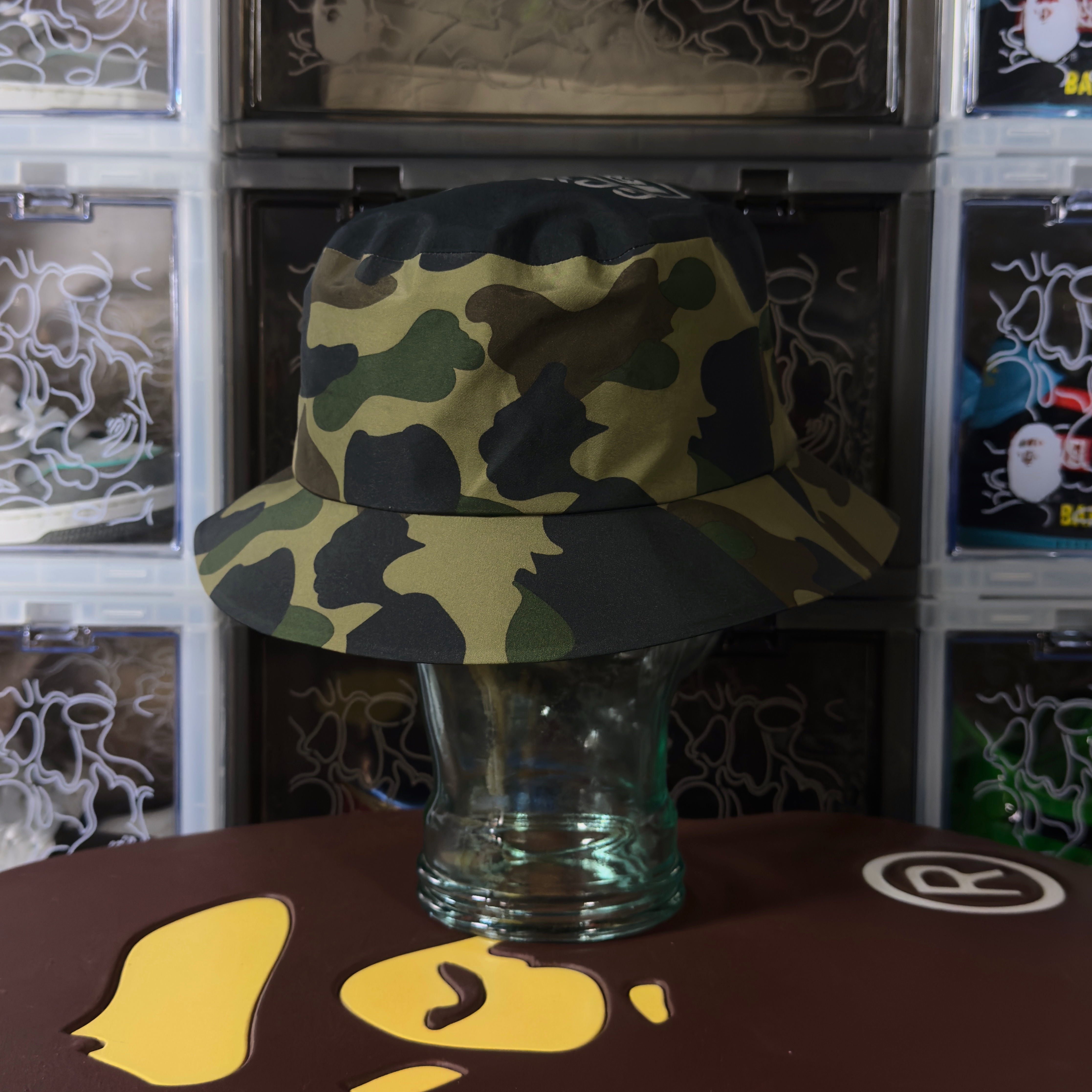 (L) Bape Gore-Tex 1st Camo Bucket Hat Green 2020