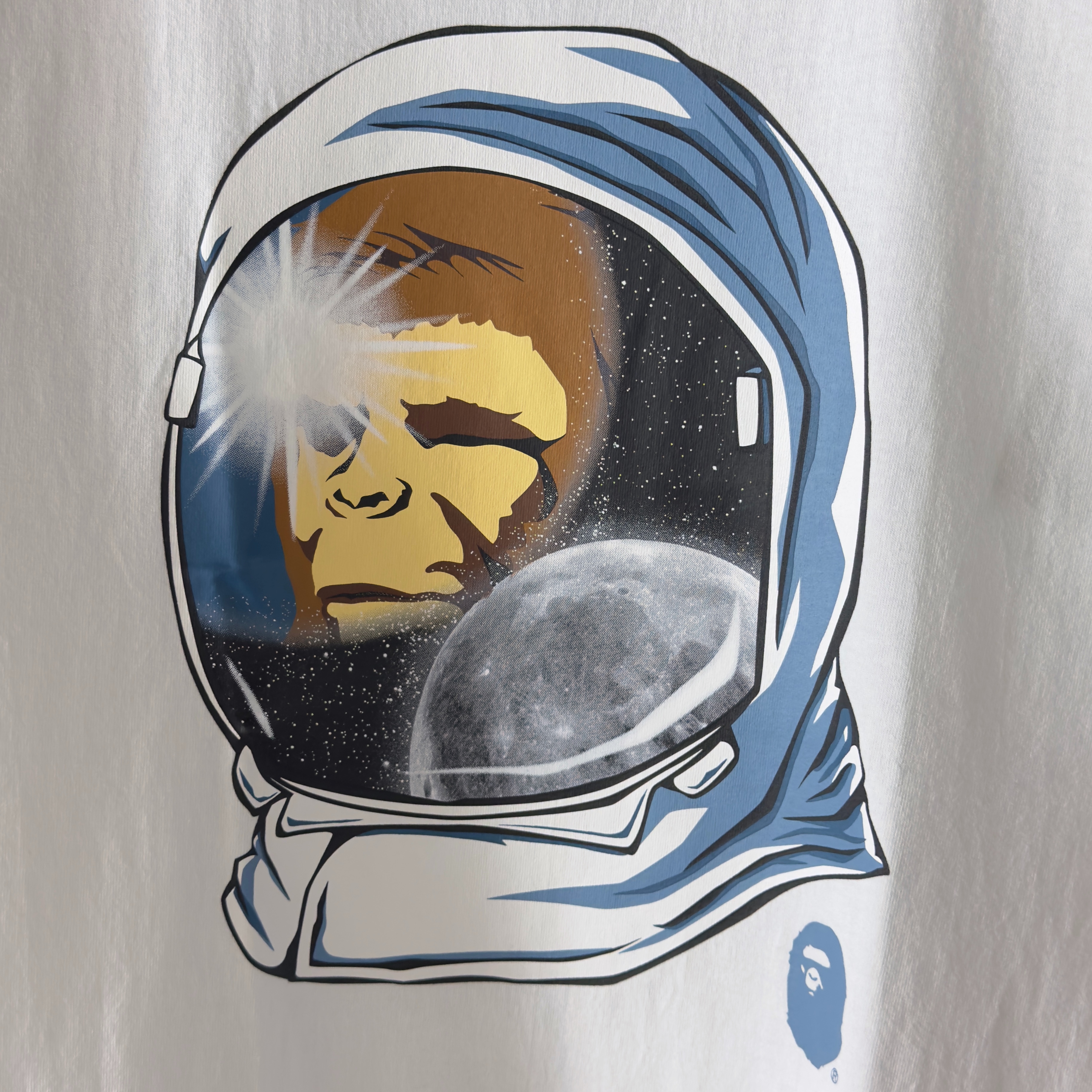 (S/M) Bape Space Ape Tee White 2024