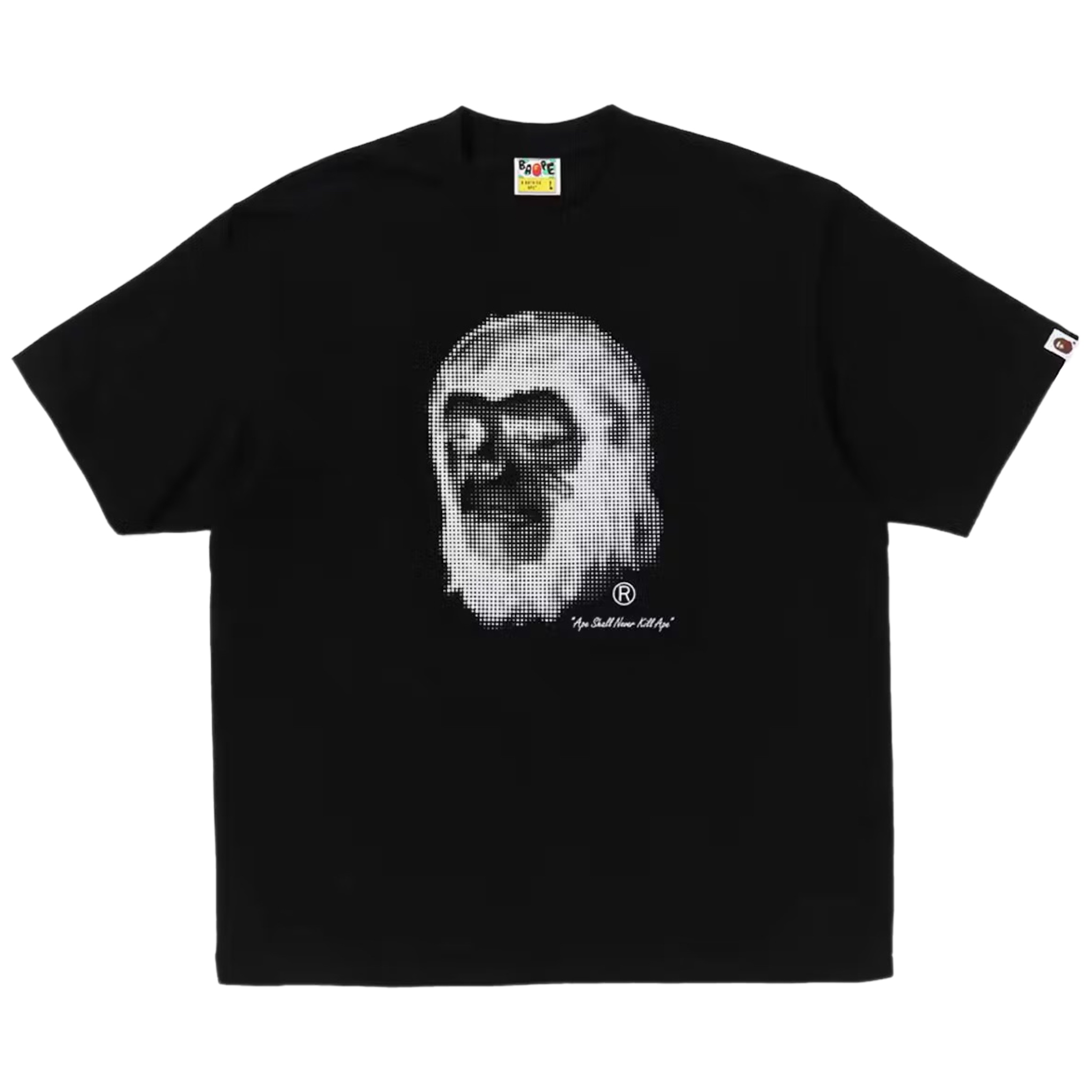 (S) Bape Pixel Comic Ape Head Relaxed Fit Tee Black 2024
