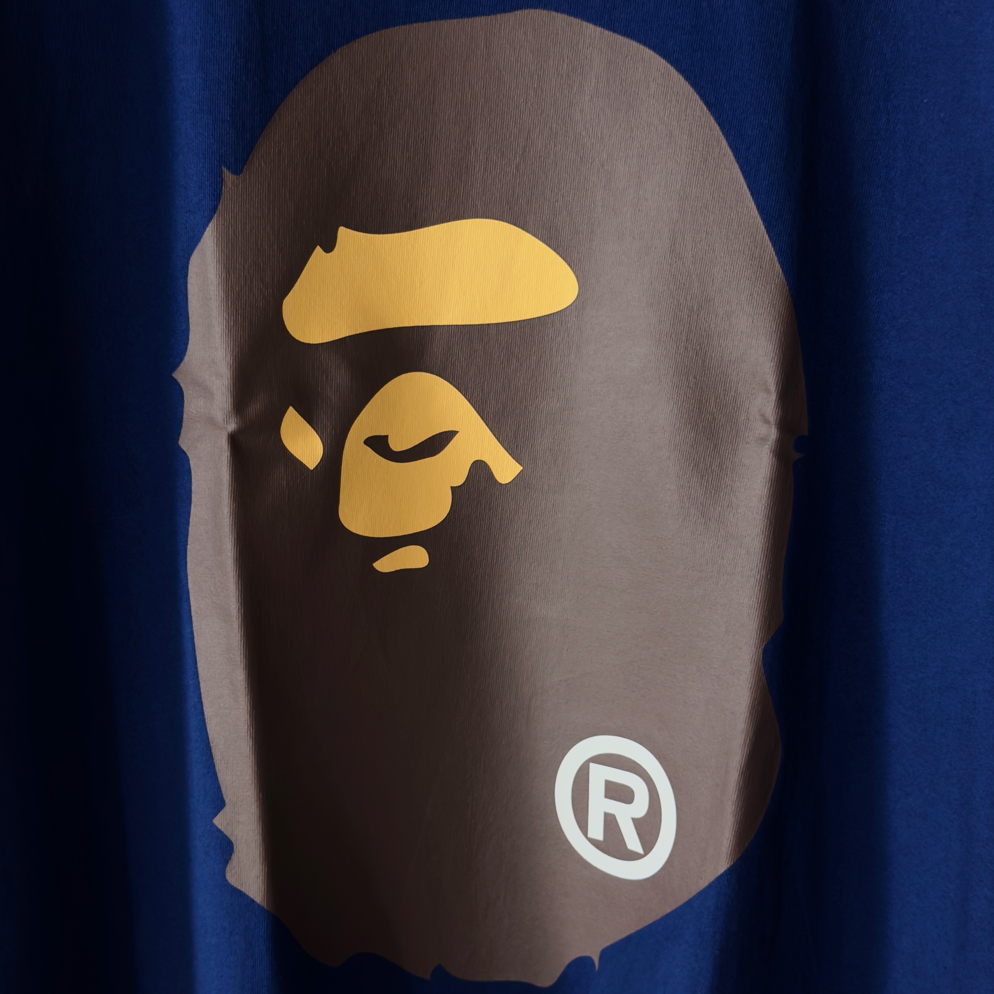 (L) Bape Big Ape Head Tee Blue