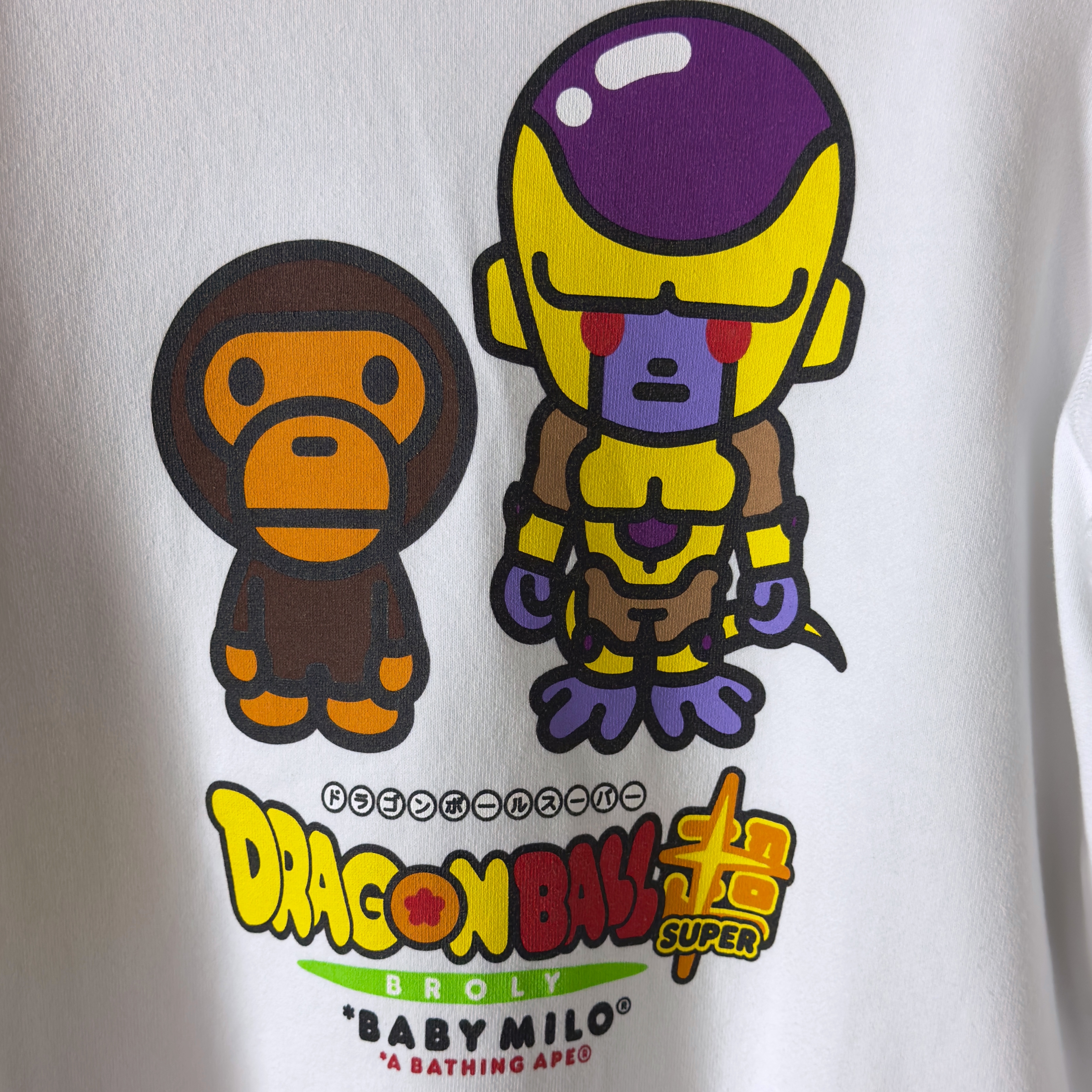 (M) Bape x DBZ Super Golden Frieza Crewneck White 2019