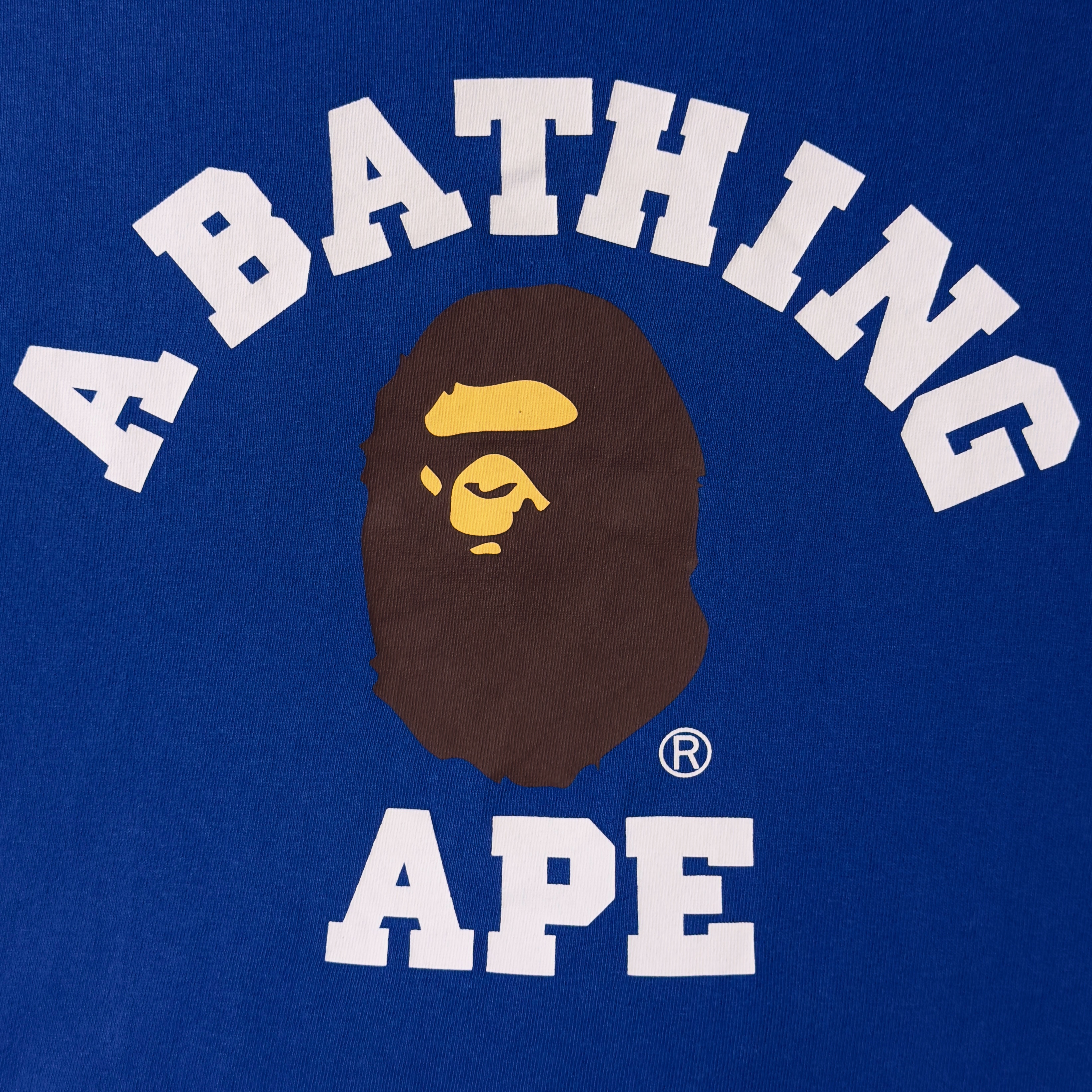 (L) Bape College Tee Blue