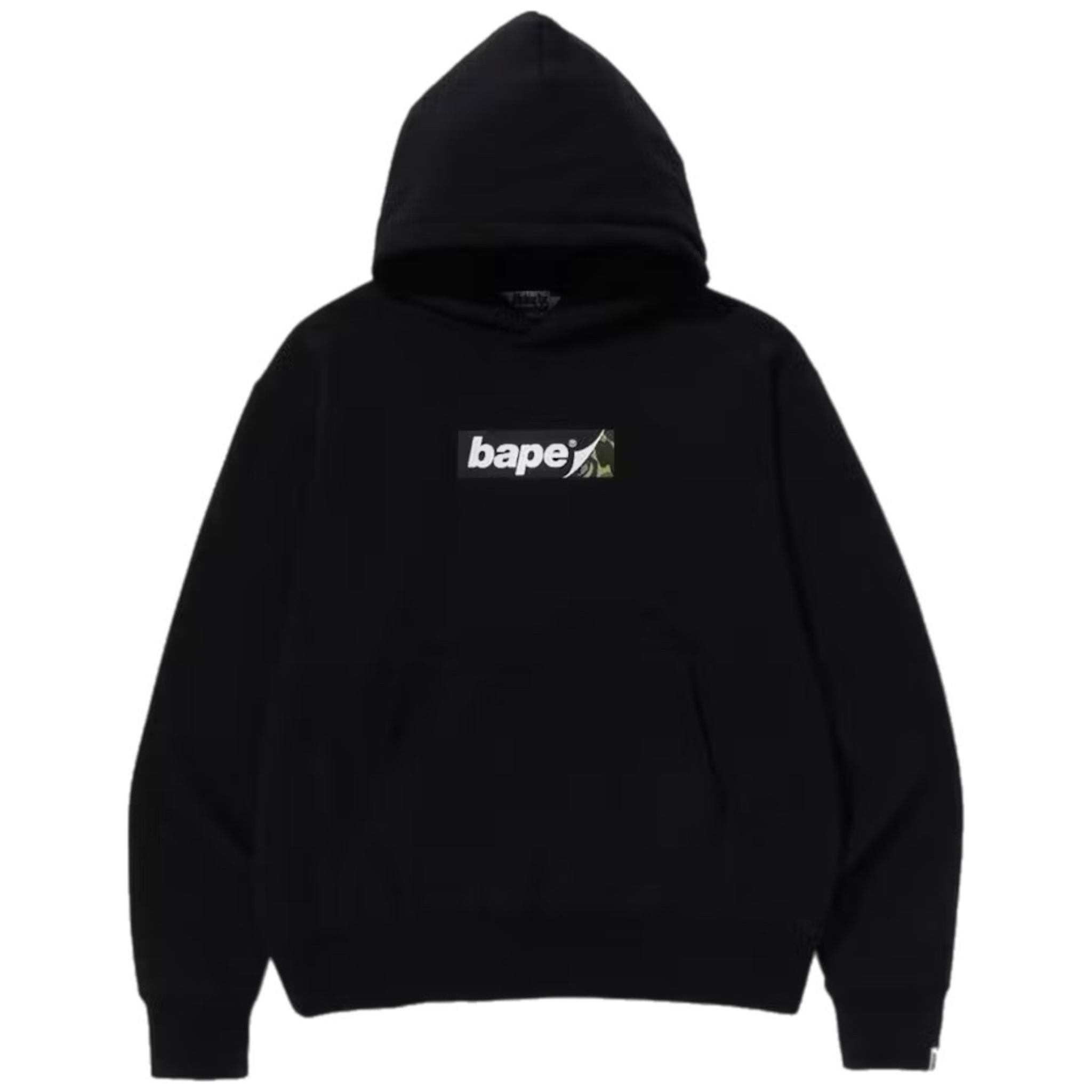(L) Bape Smooth Logo Relaxed Fit Hoodie Black 2023 