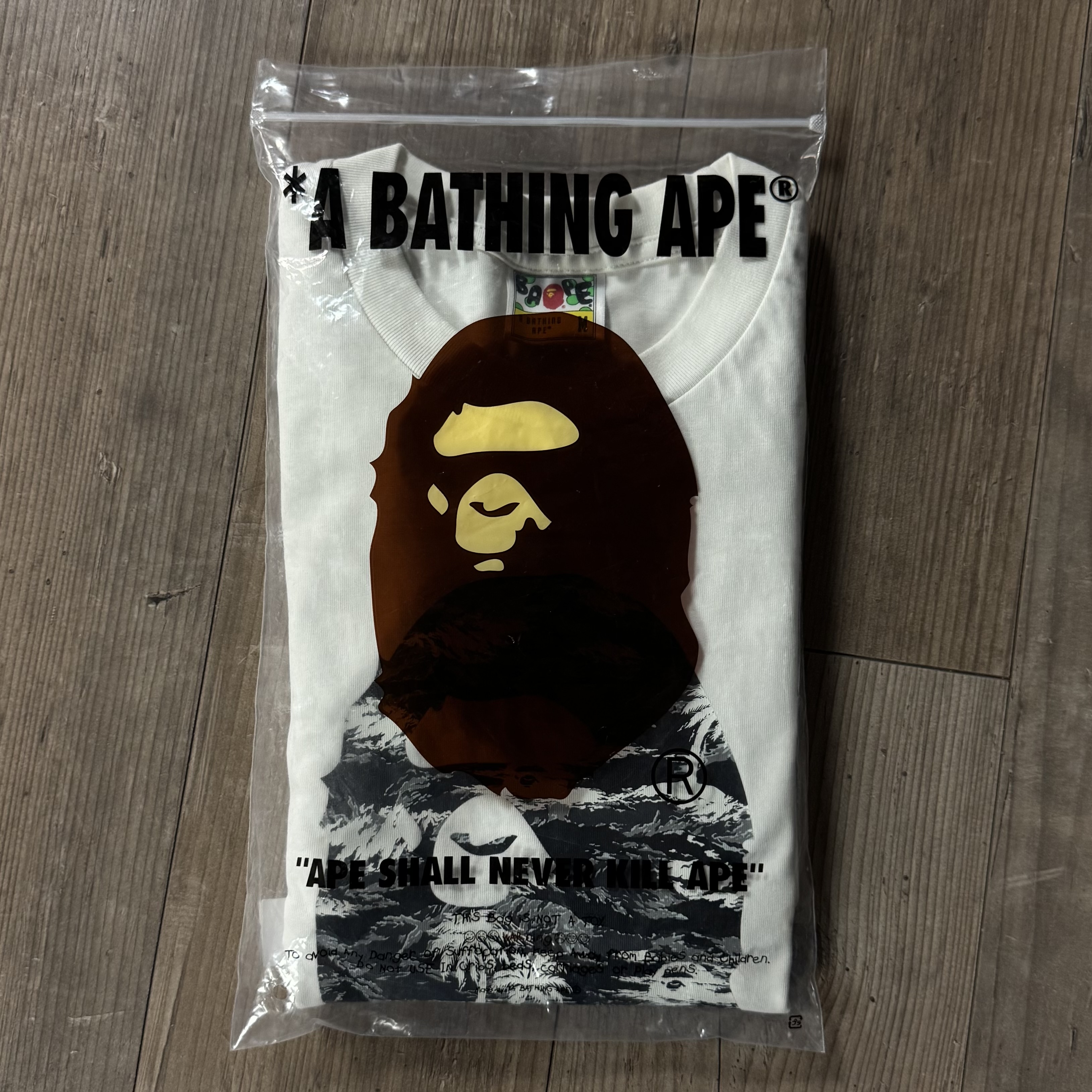(M) Bape Palm Tree Camo By Bathing Ape Relaxed Fit Tee Ivory 2025