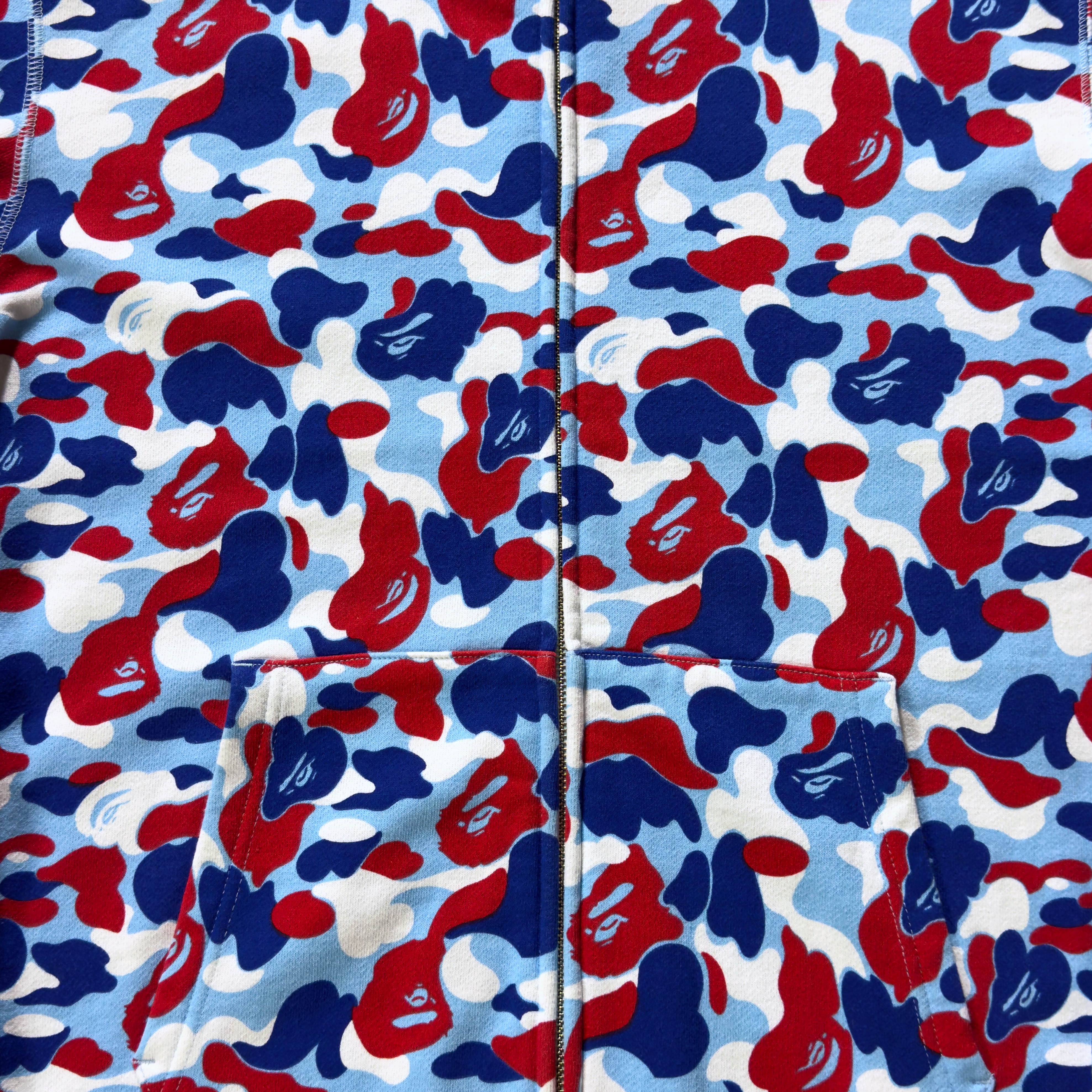 (XL) Bape Paris 4th Anniversary Shark Full Zip Hoodie Blue 2022