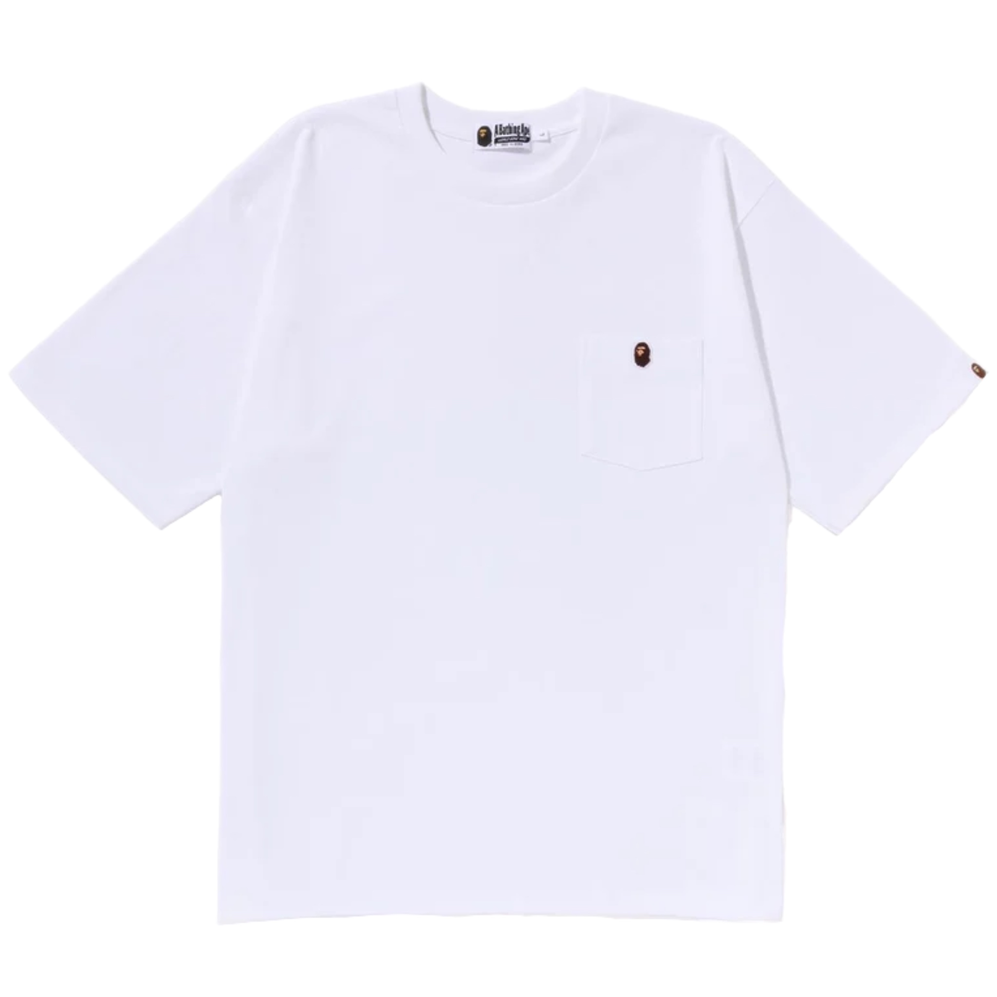 (XL) Bape Ape Head One Point Pocket Tee White