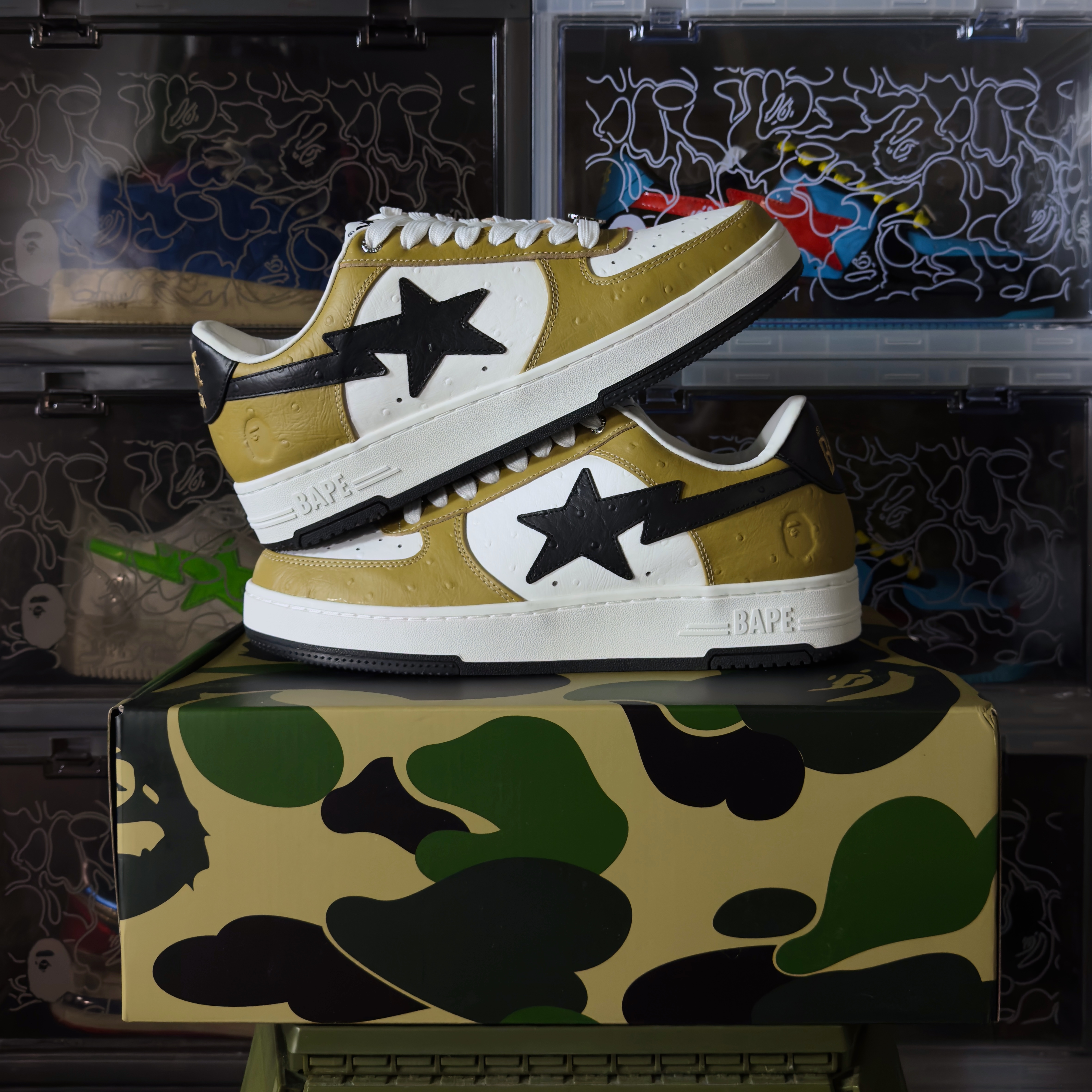 (45) A Bathing Ape Bapesta #3 Ostrich Brown 2025