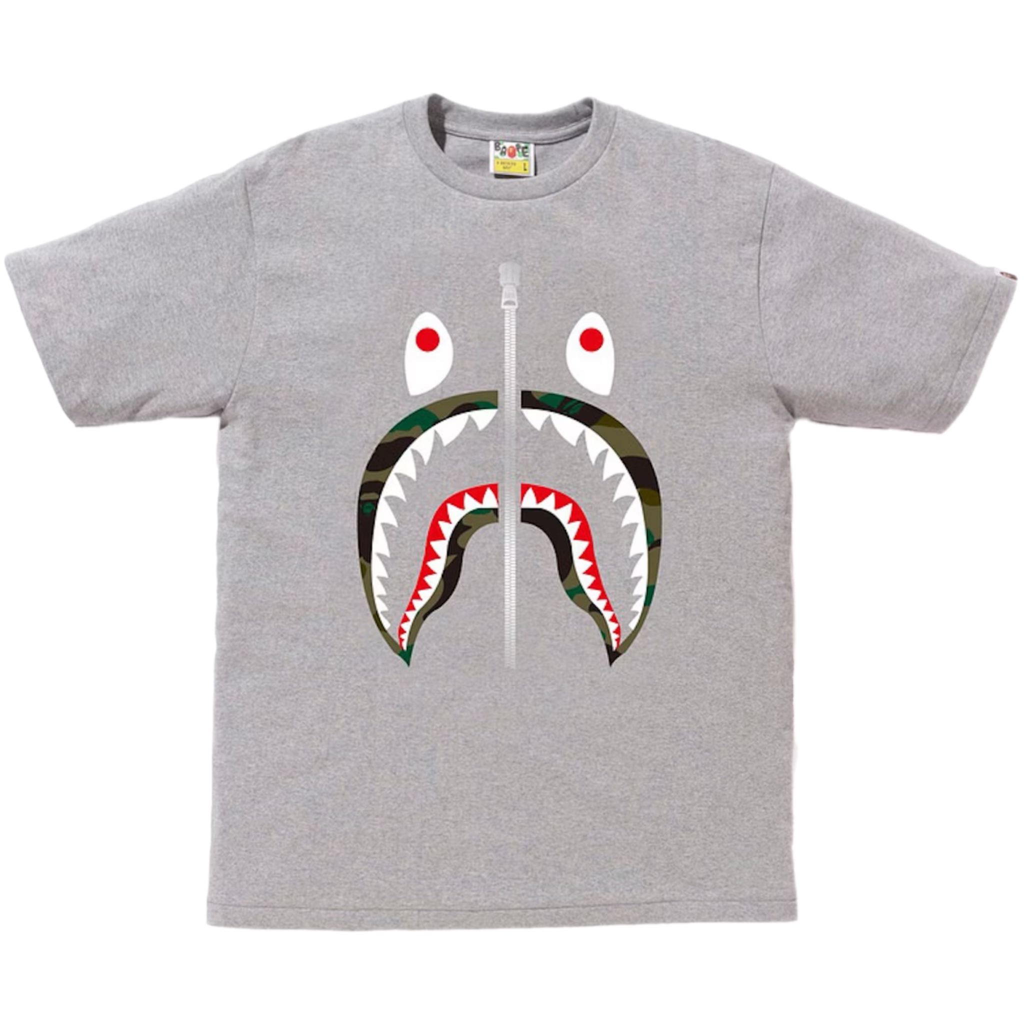 (M) Bape 1st Camo Shark Tee Grey/Green
