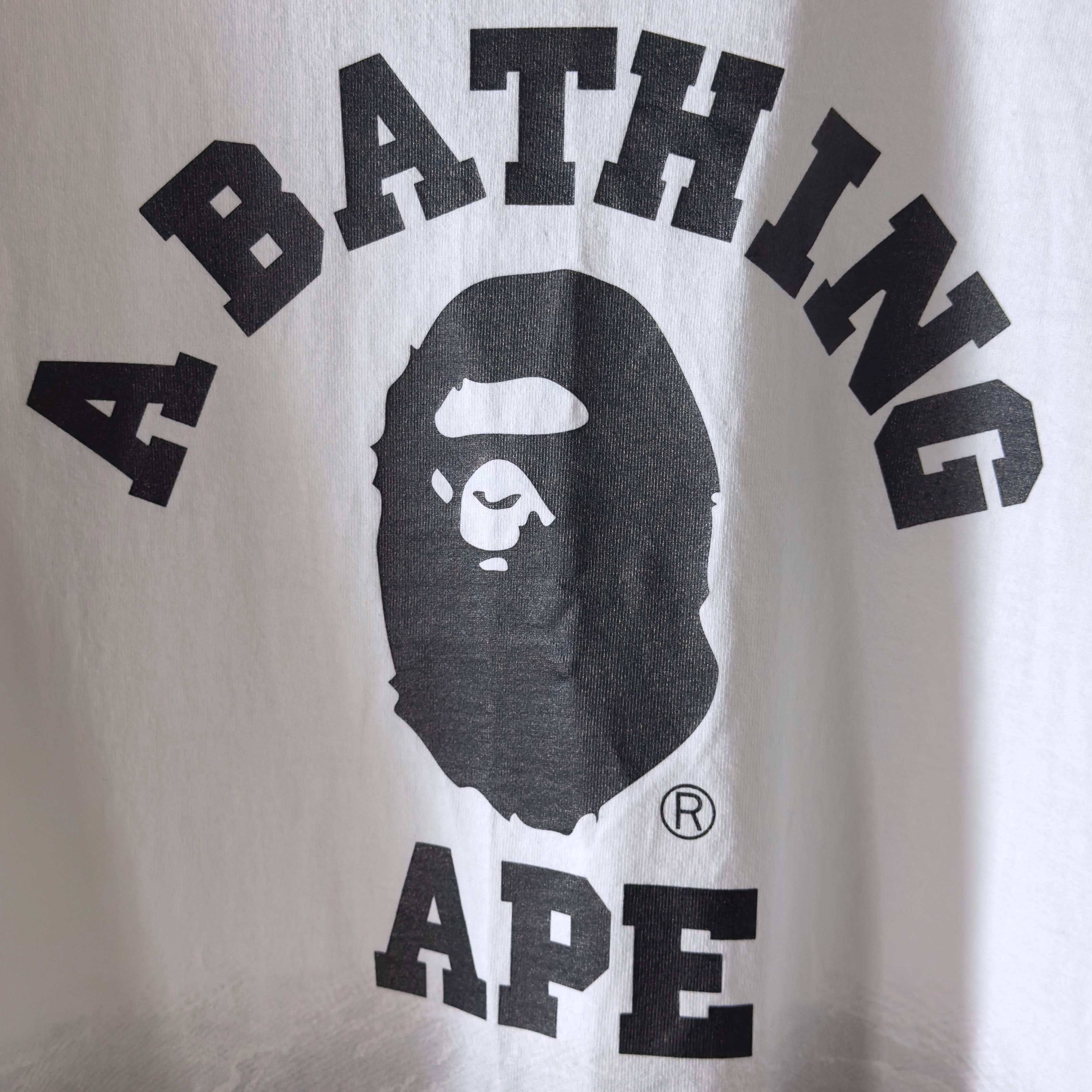 (L) Bape Tiger Camo Gradation College Tee Black