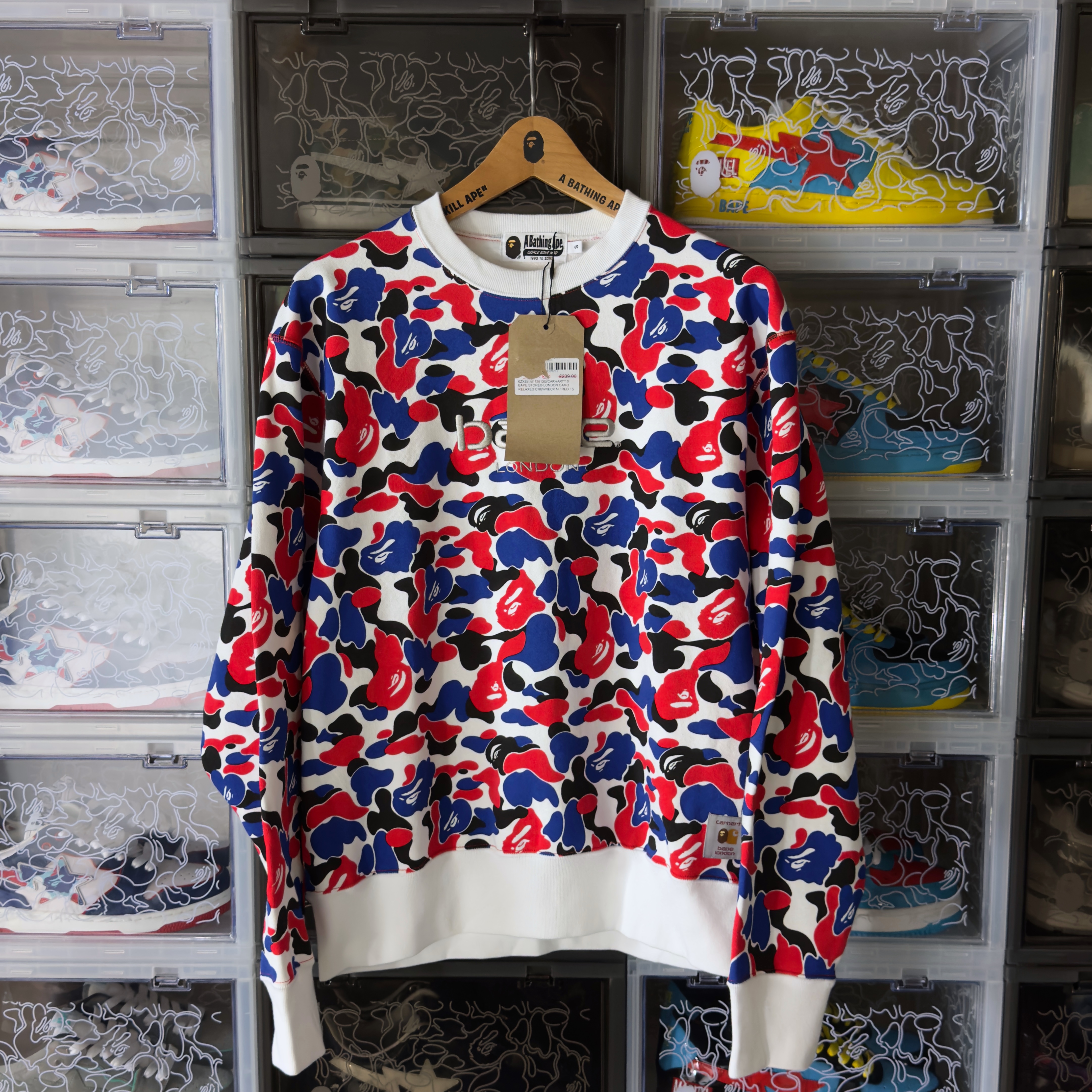 (S) Bape x Carhartt London Relaxed Crewneck Red 2021