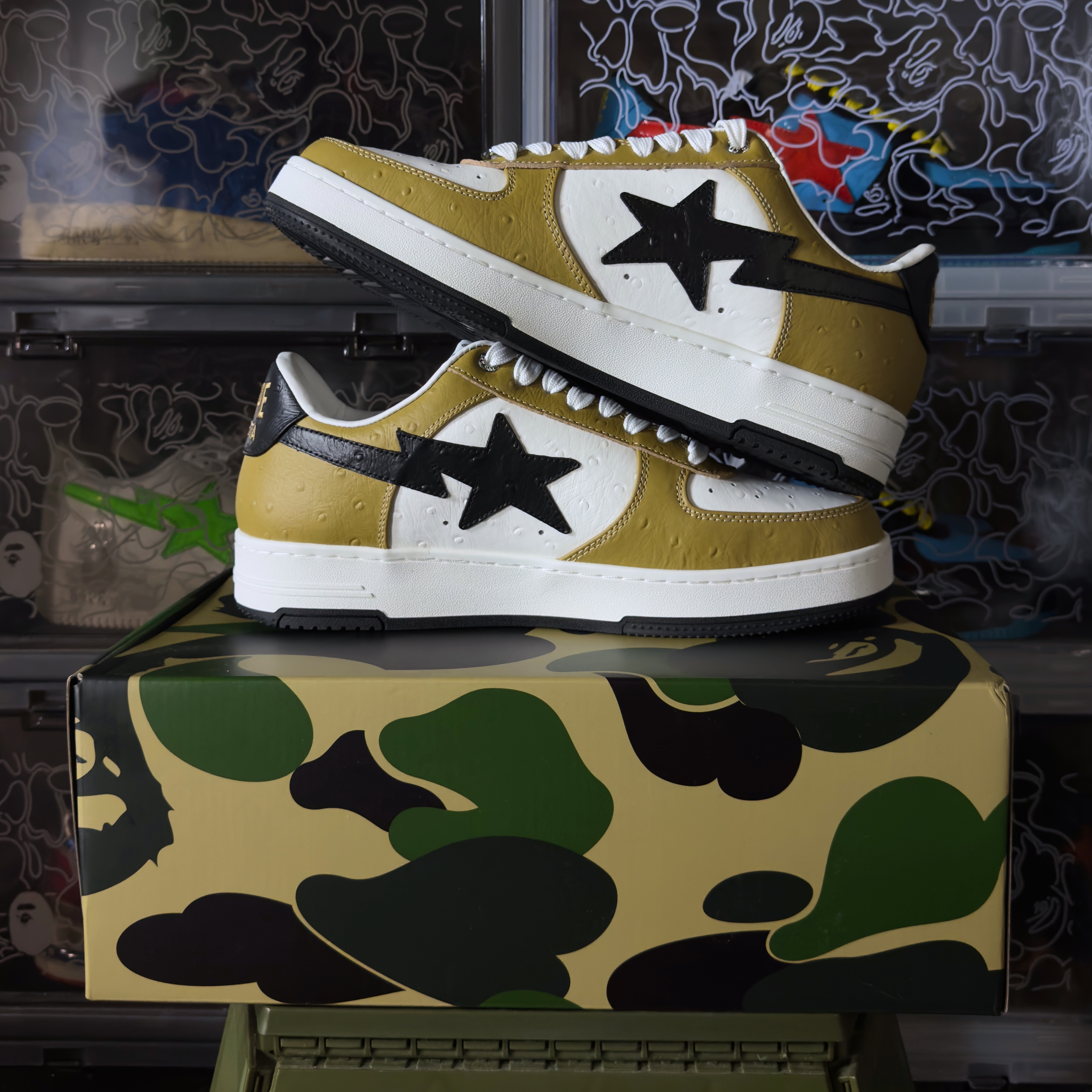 (45) A Bathing Ape Bapesta #3 Ostrich Brown 2025