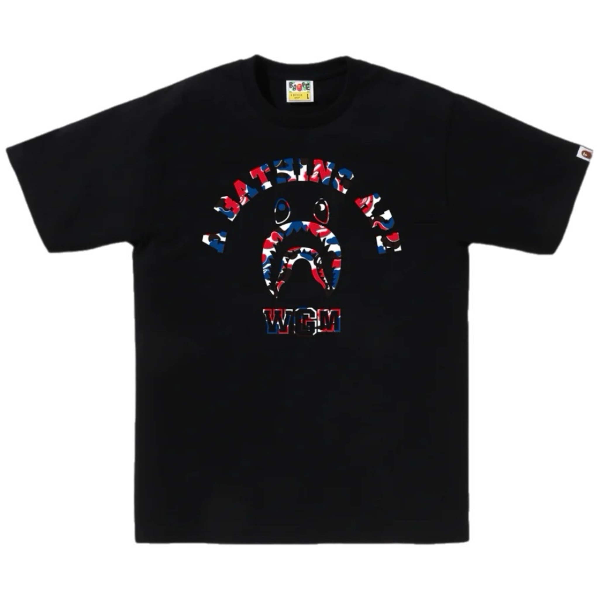 (M) Bape Store London Shark College Tee Black 2024