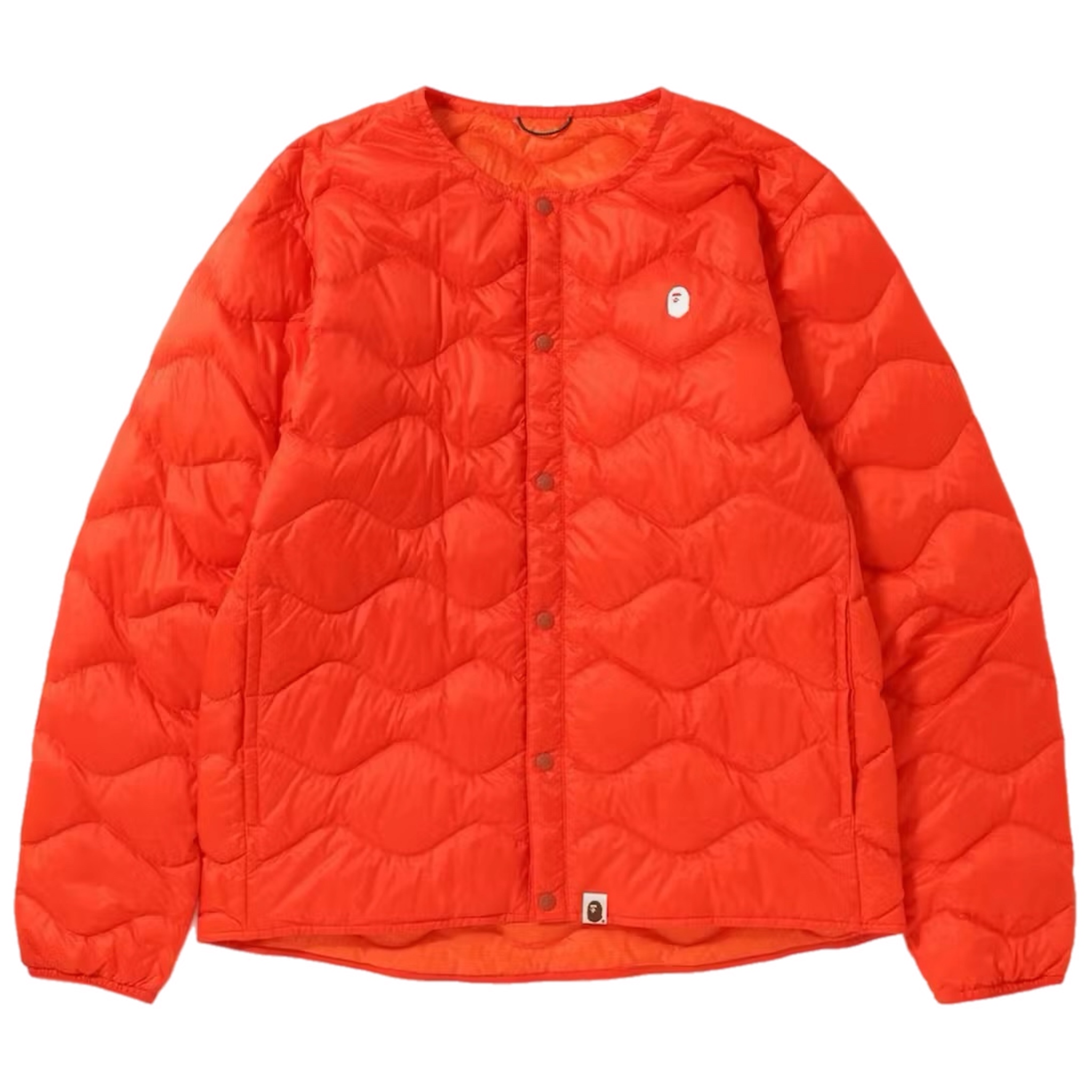 (L) Bape Pocketable Light Down Jacket Orange 2018