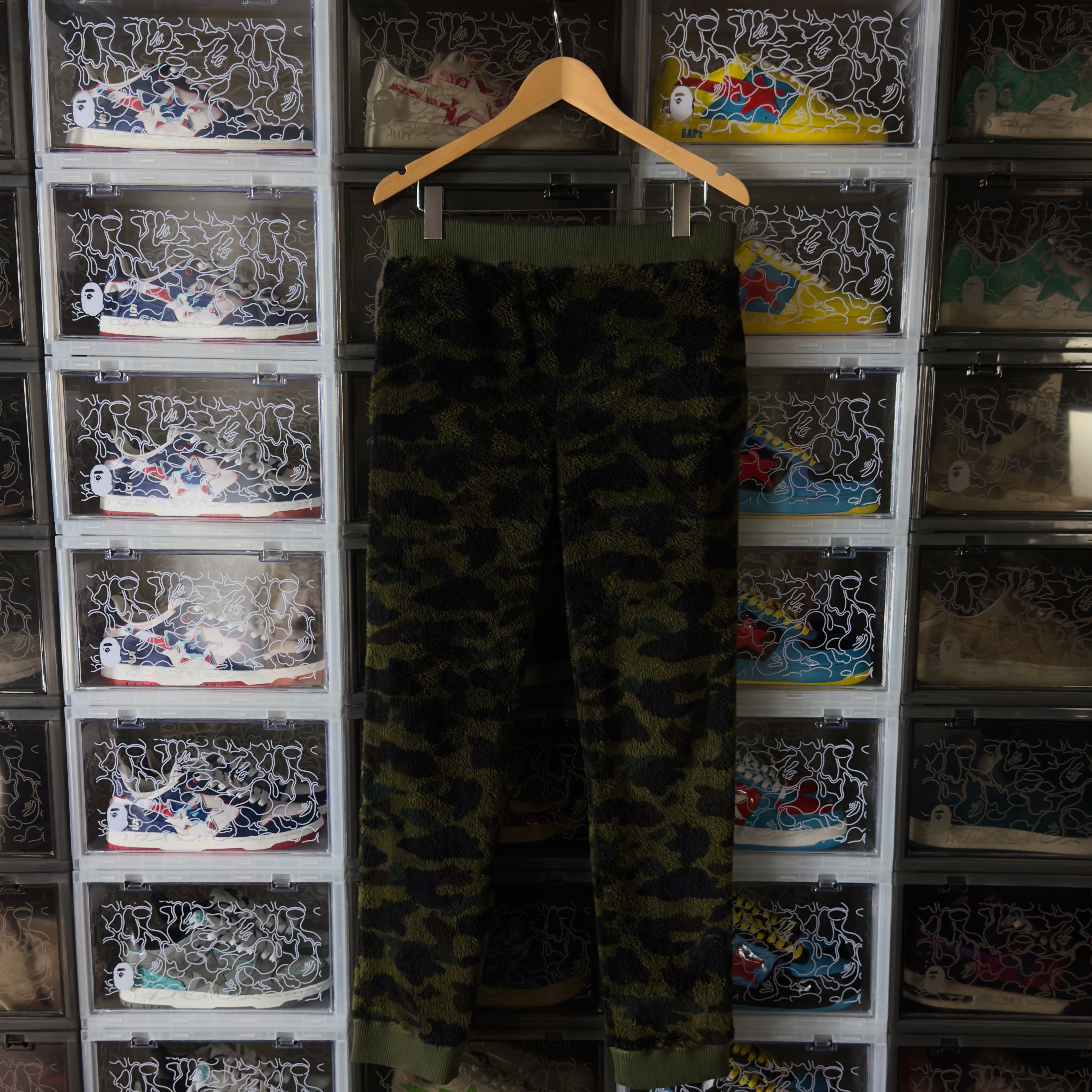 (L) Bape 1st Camo Boa Pants Green 2018 