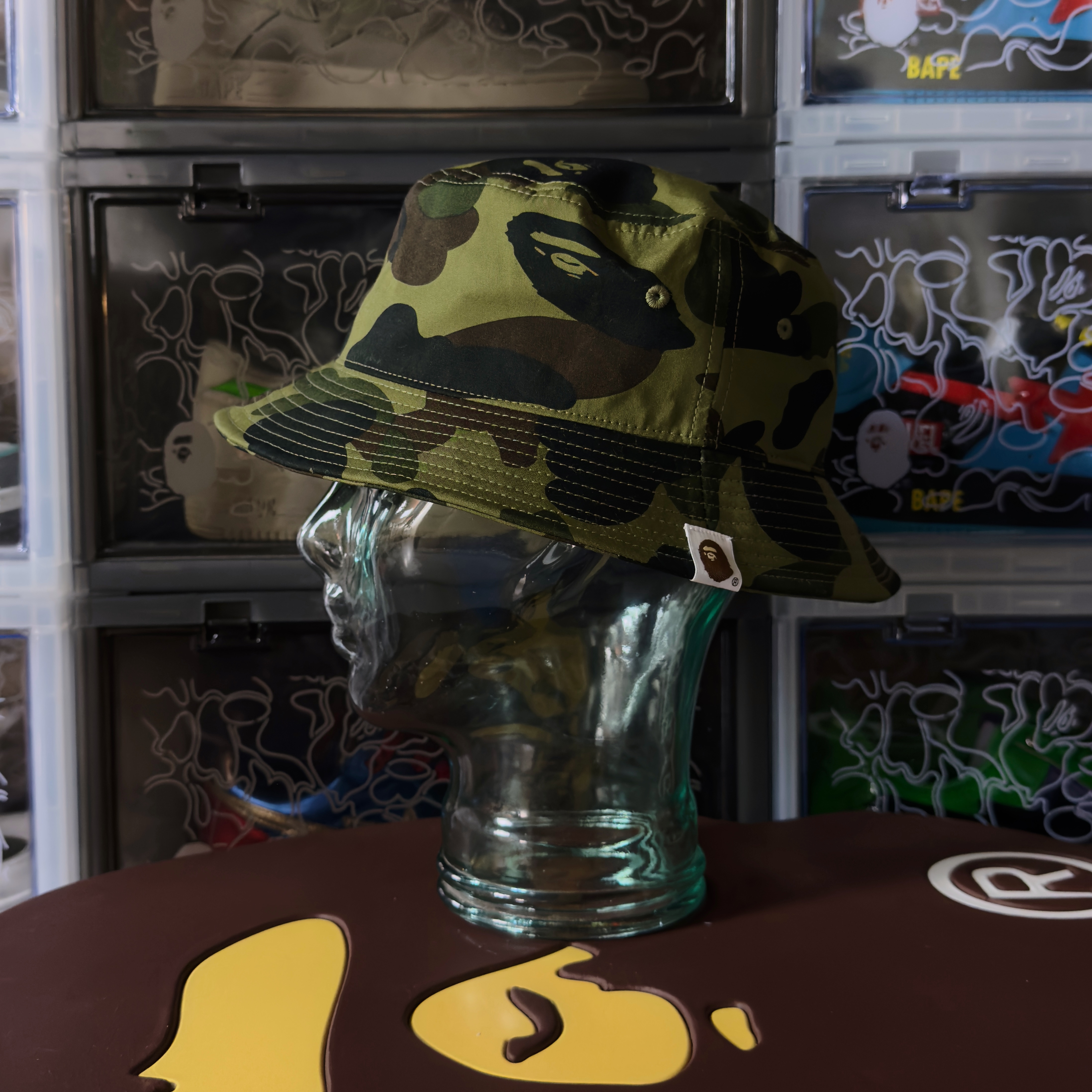 (M) Bape 1st Camo Bucket Hat Green