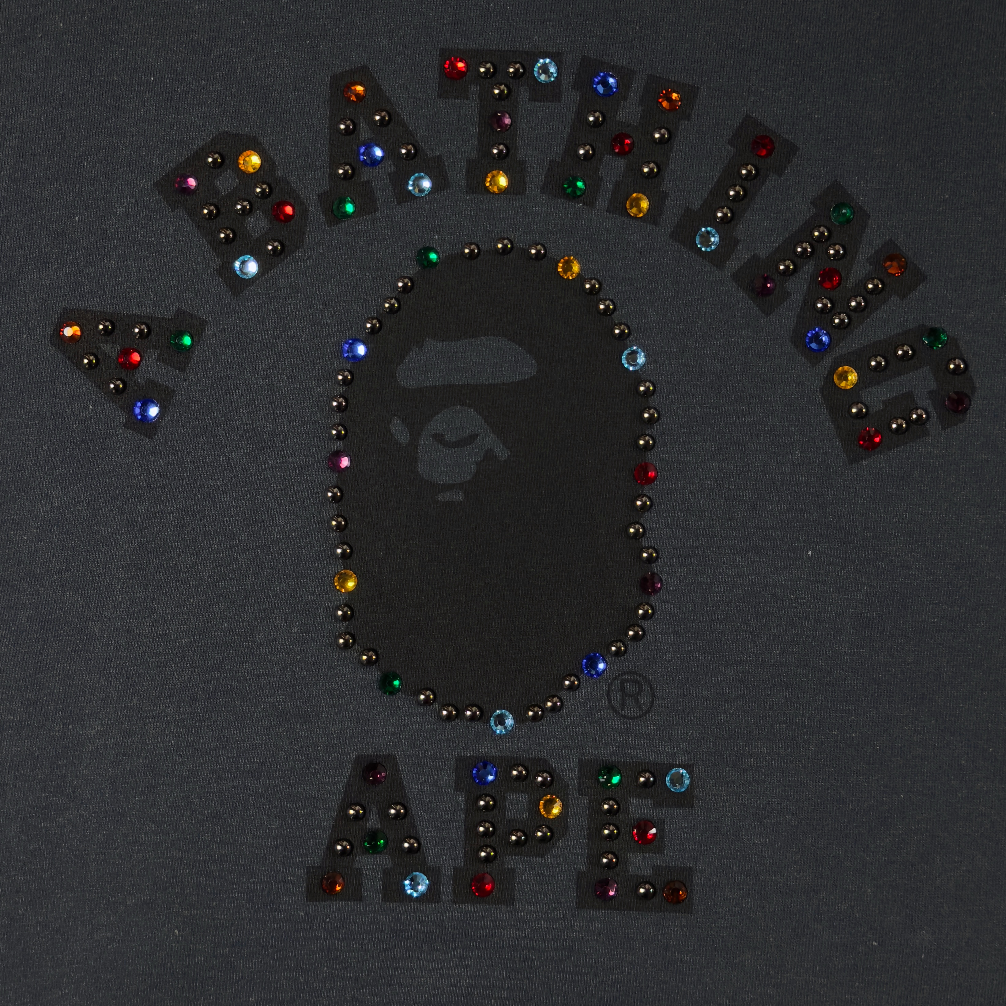 (L) Bape Color Stone College Relaxed Fit Tee Black 2025