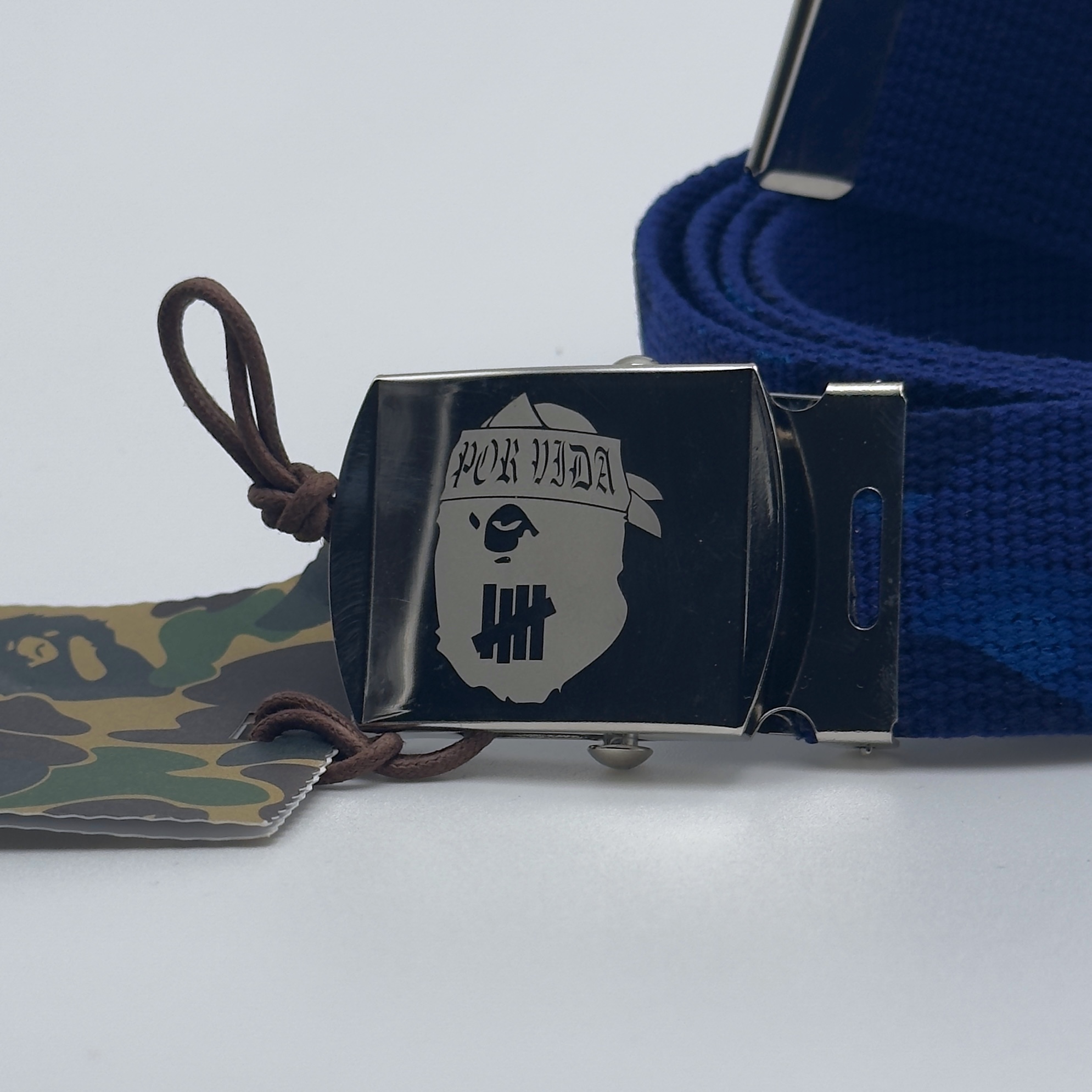Bape x Undefeated Color Camo Belt Blue 2015