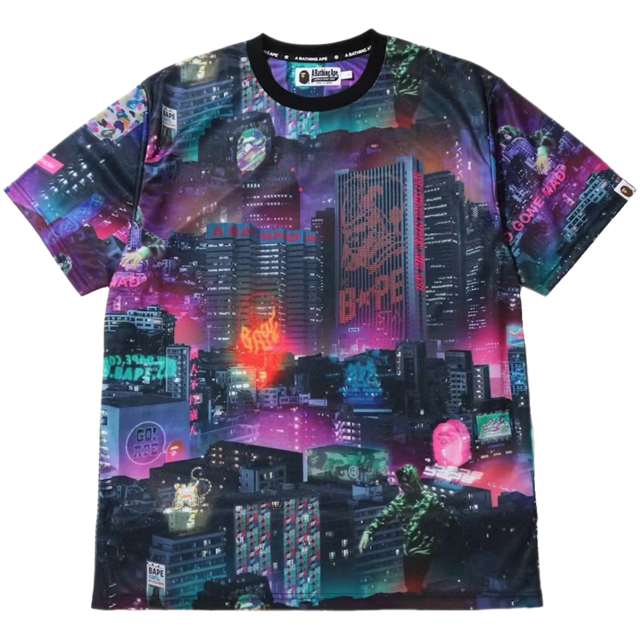 (M) Bape Neon Tokyo Tee Black 2020