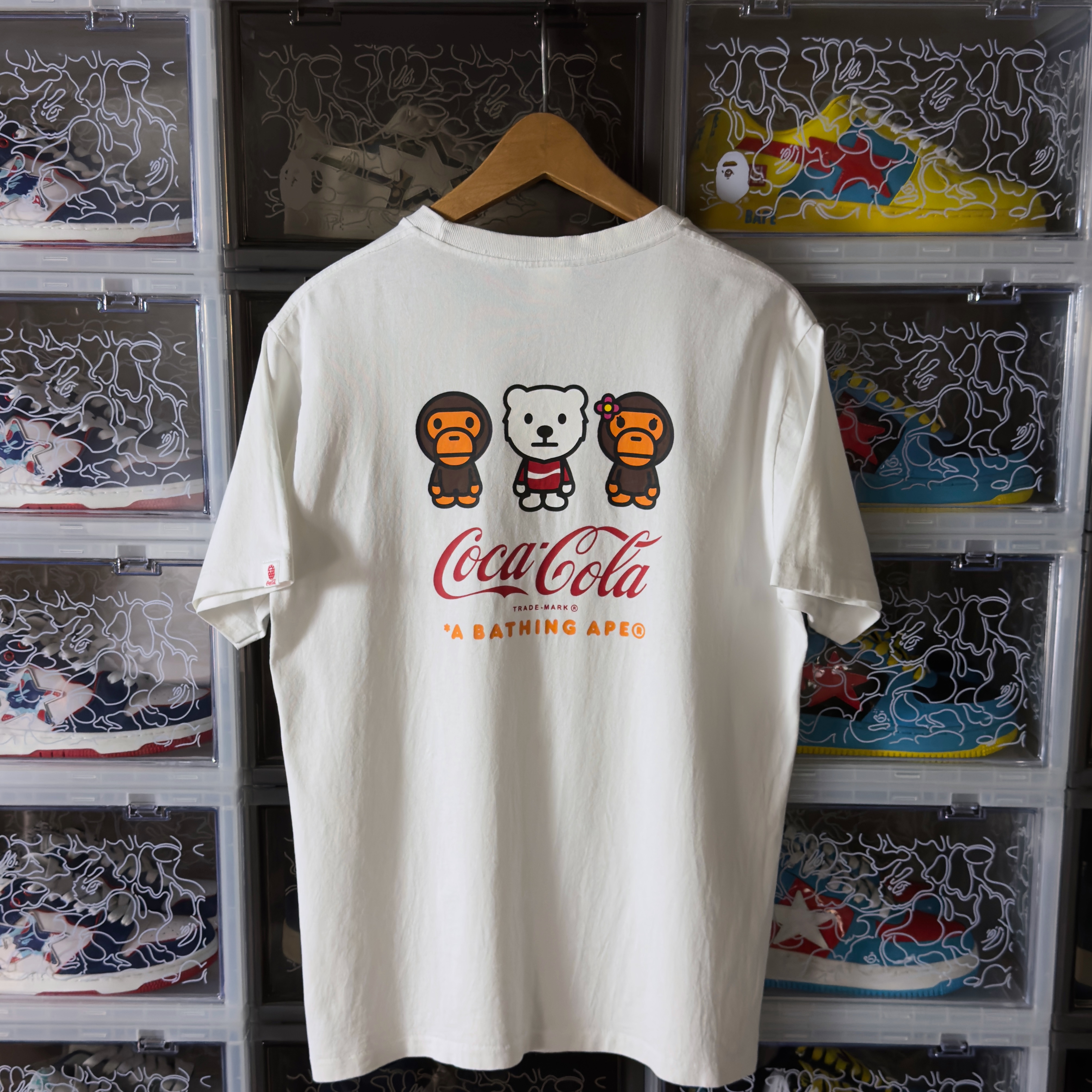 (M) Bape x Coca Cola Milo Sport Climbing Tee White 2020