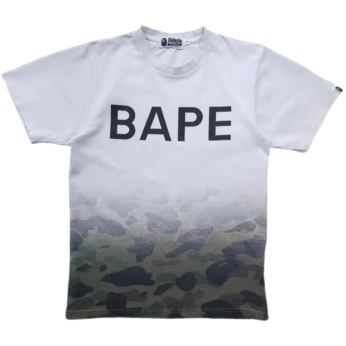 (XL) Bape Gradation Camo Tee White/Green