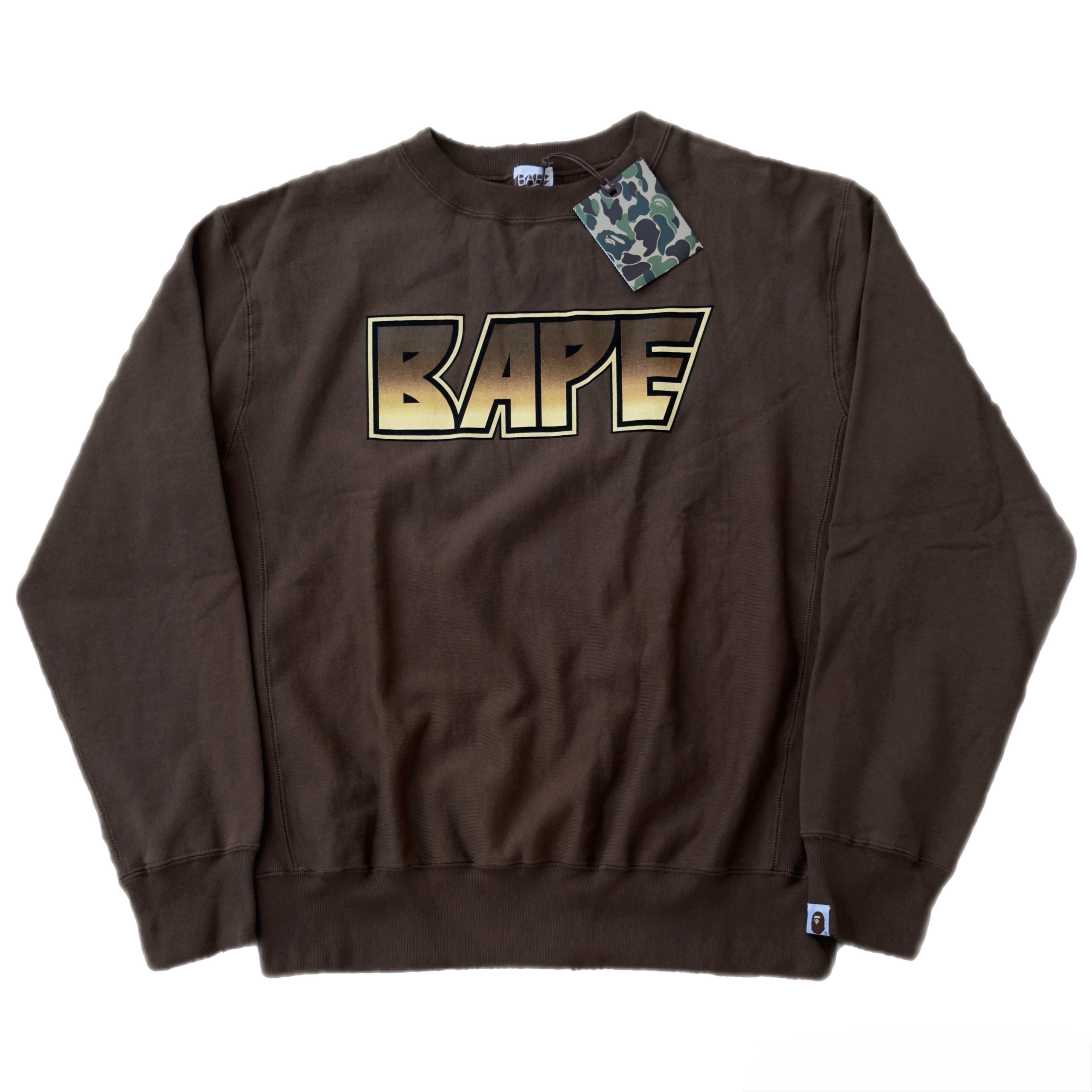 (L) Bape Kiss Logo Crewneck Brown 2005