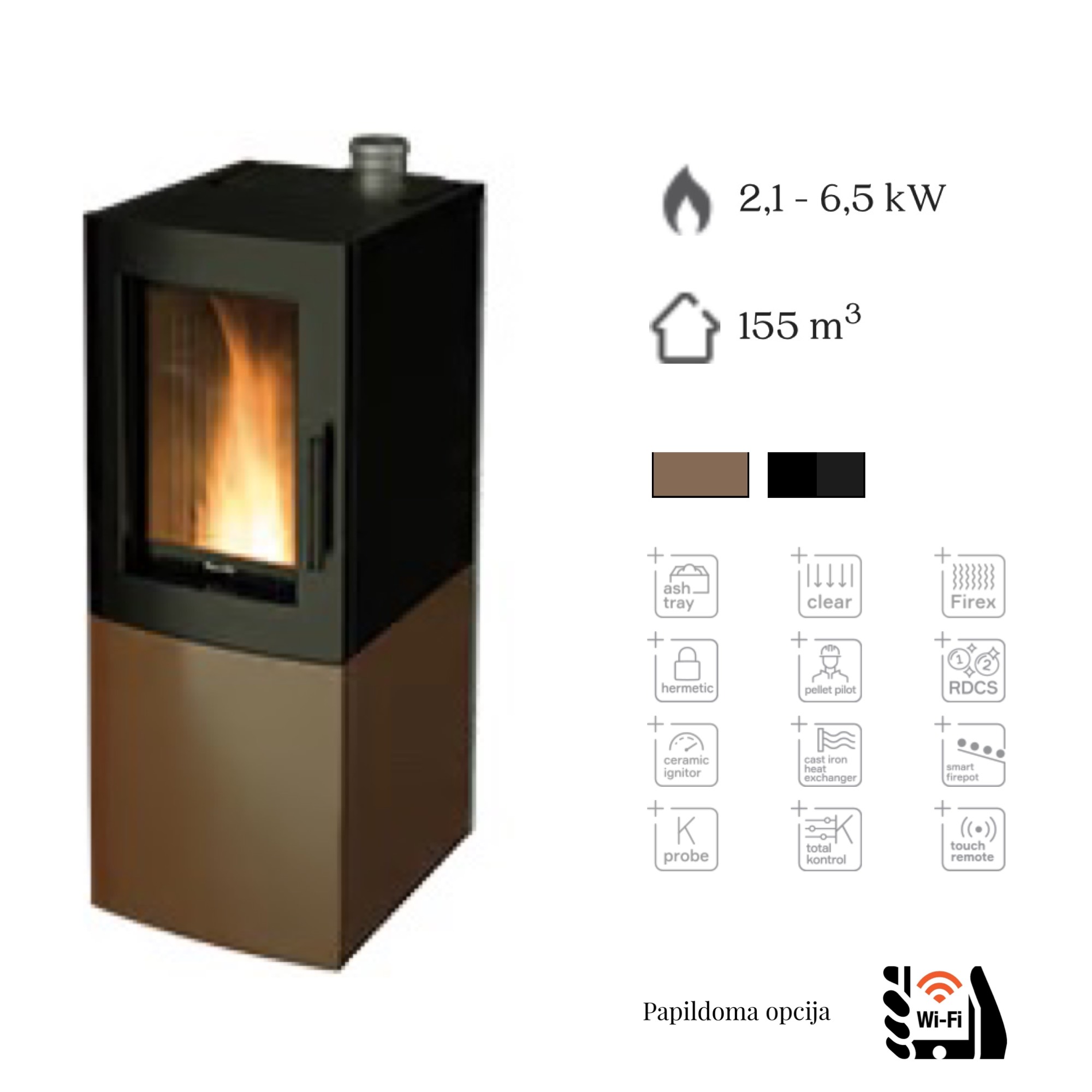 Orinė granulinė krosnelė Ravelli Alfa S