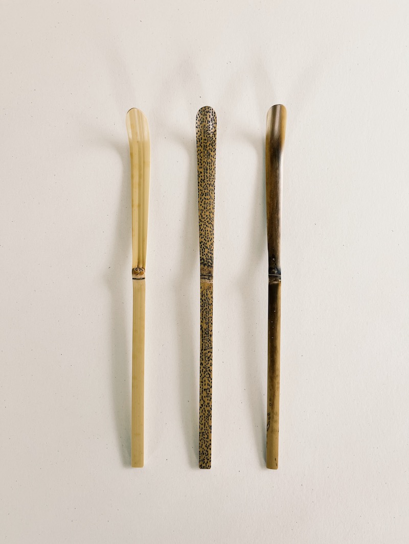 Chashaku (White bamboo, Sesame, Marble)