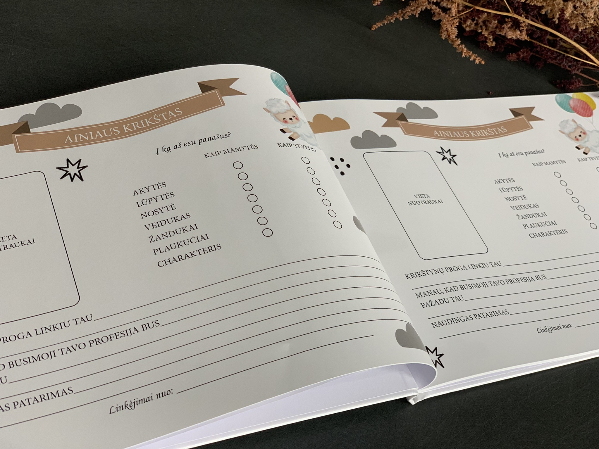 Personalized Guestbook/Photo Album For The Baptism With Name And Date